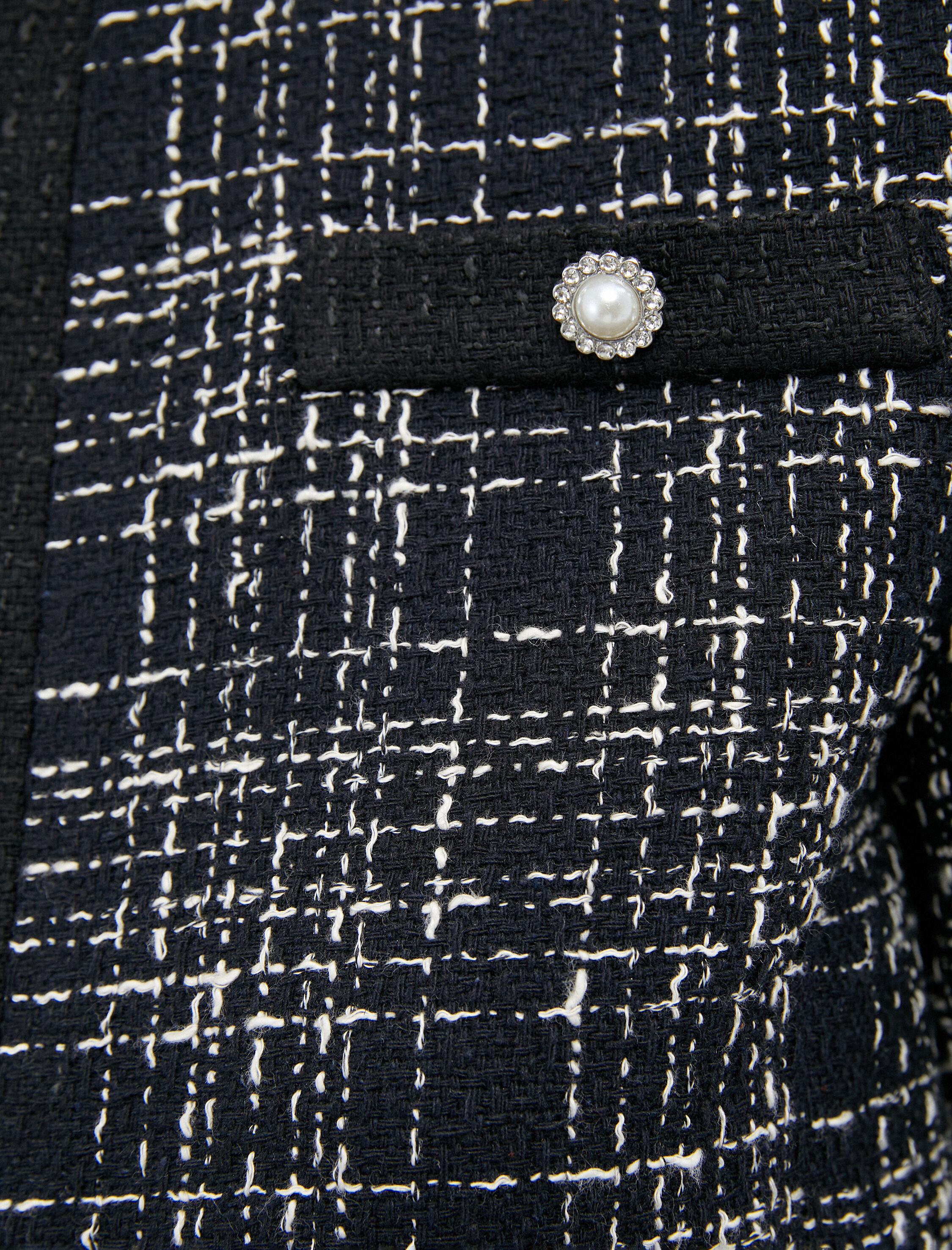   Melis Ağazat X Koton - İnci Düğmeli Tüvit Ceket