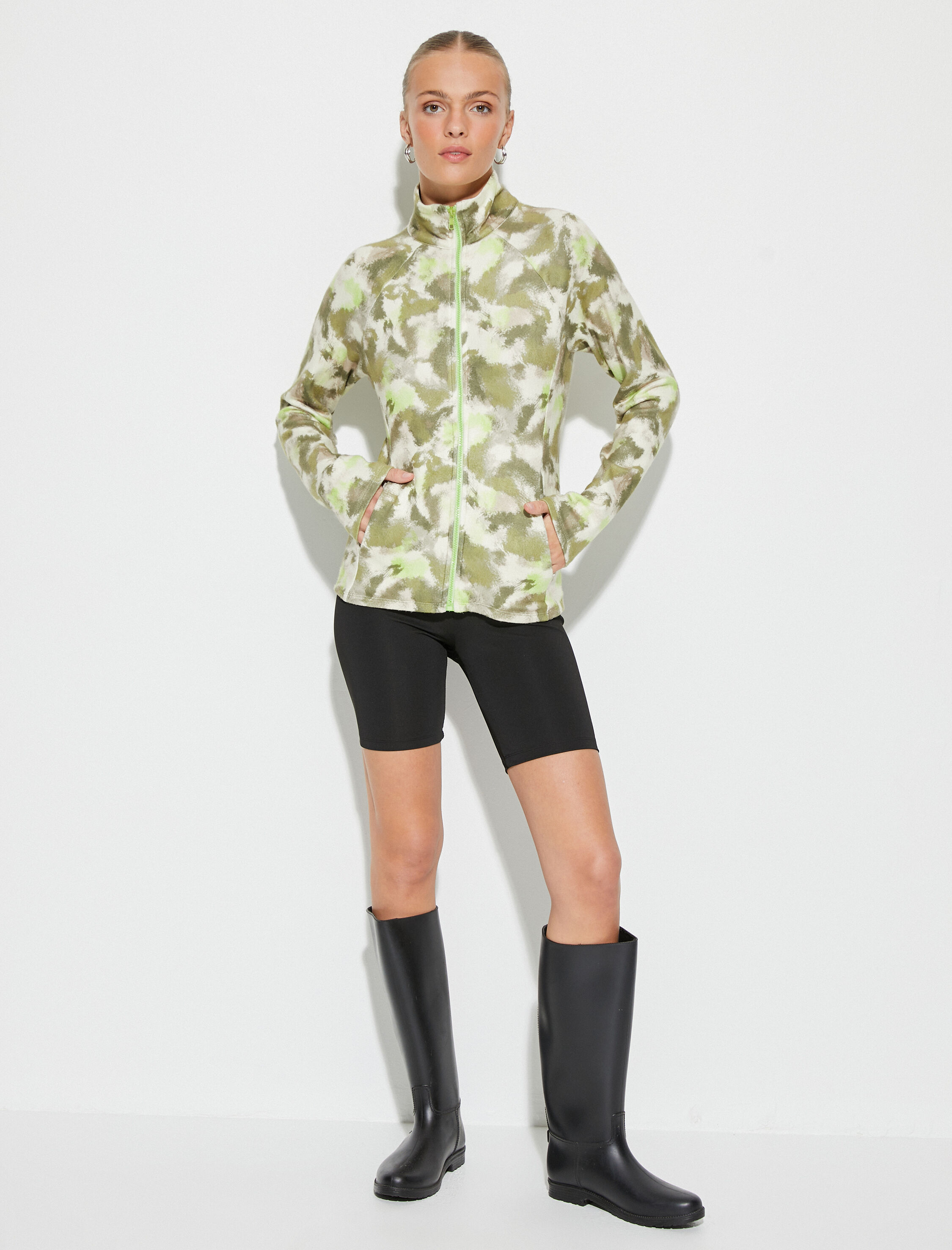   Outdoor Hırka Fermuarlı Dik Yaka Cepli