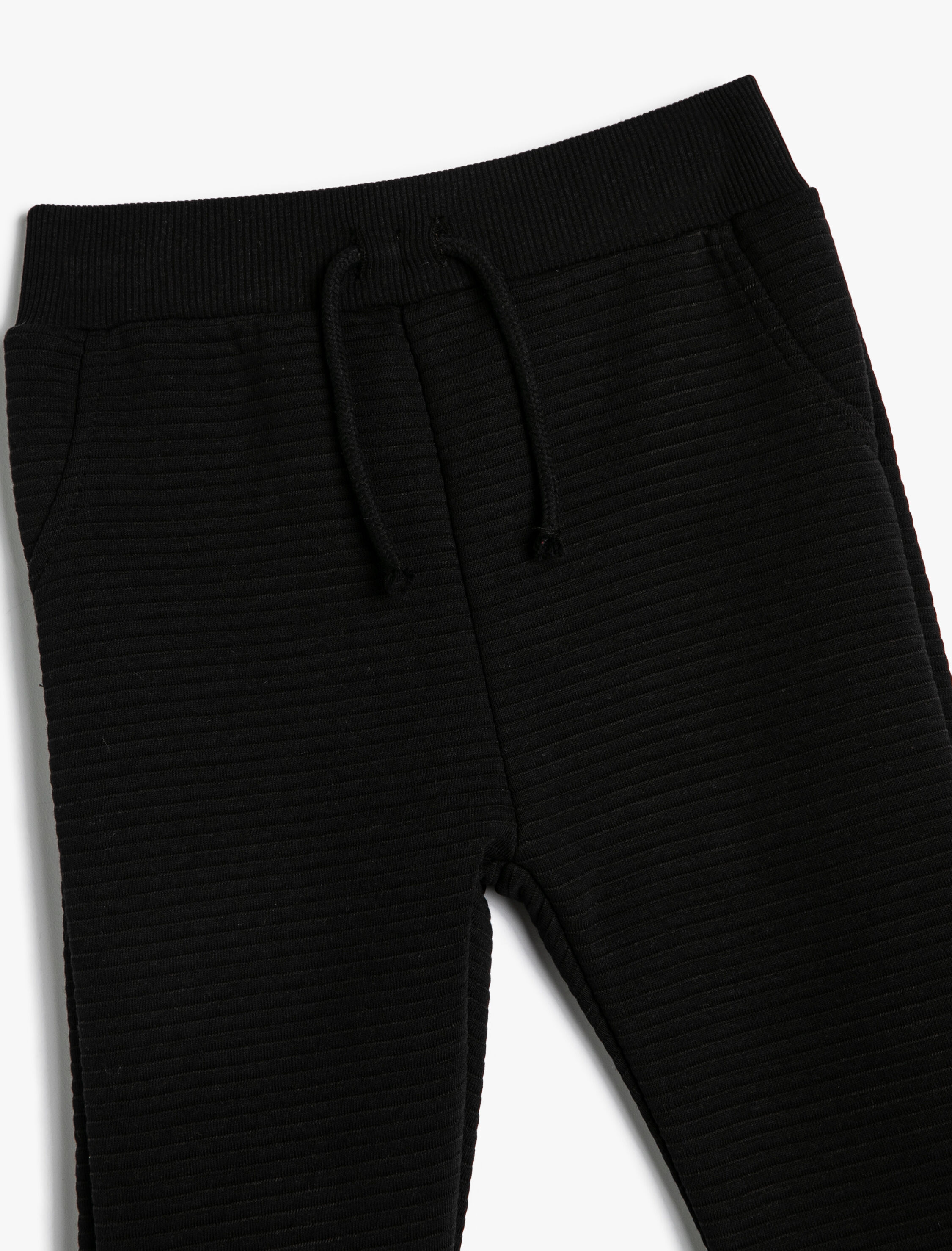  Erkek Bebek Basic Eşofman Altı Dokulu Pamuklu Beli Bağlamalı