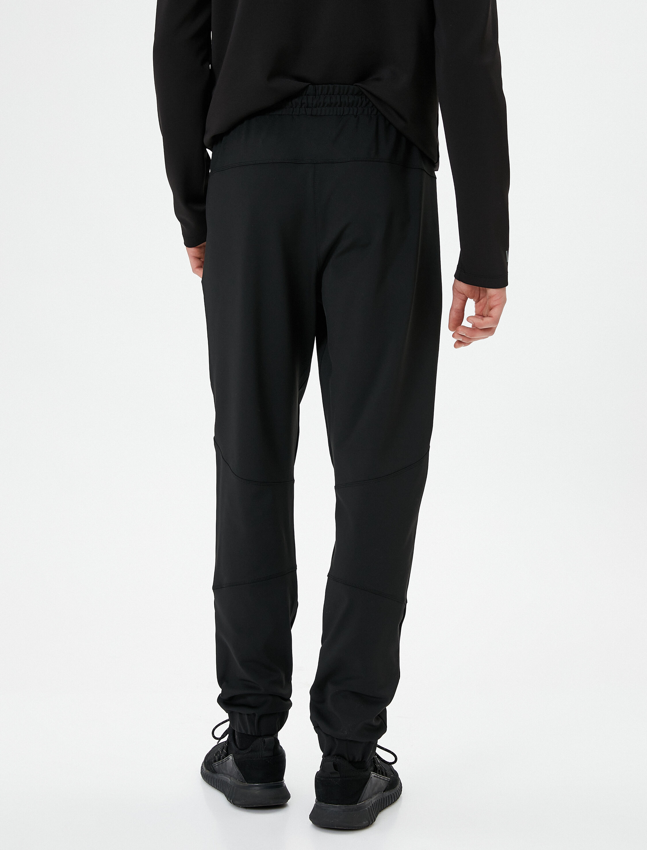   Spor Eşofman Altı Jogger Slogan Baskılı Beli Bağcıklı Cepli