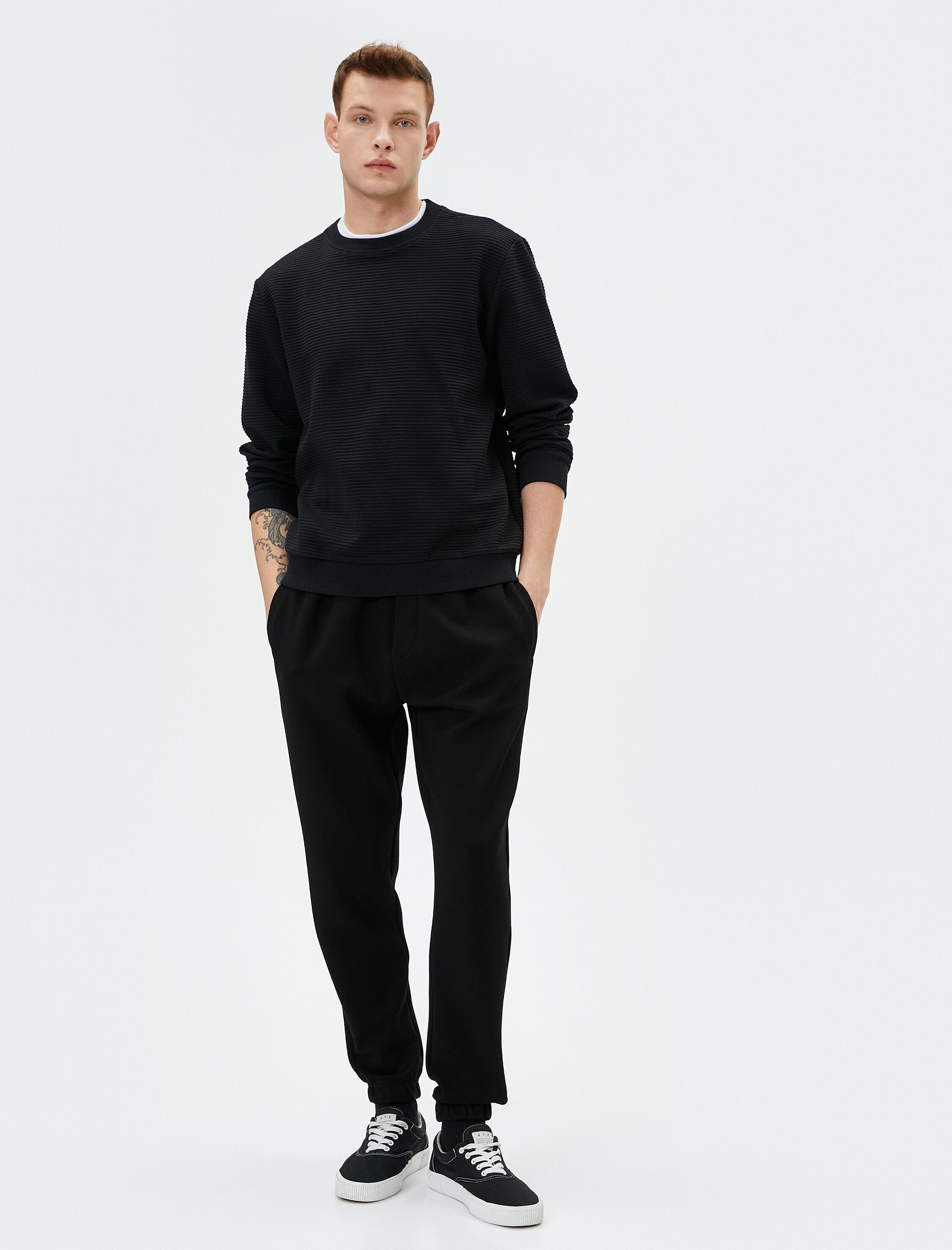   Jogger Eşofman Altı Basic Beli Bağcıklı Cepli