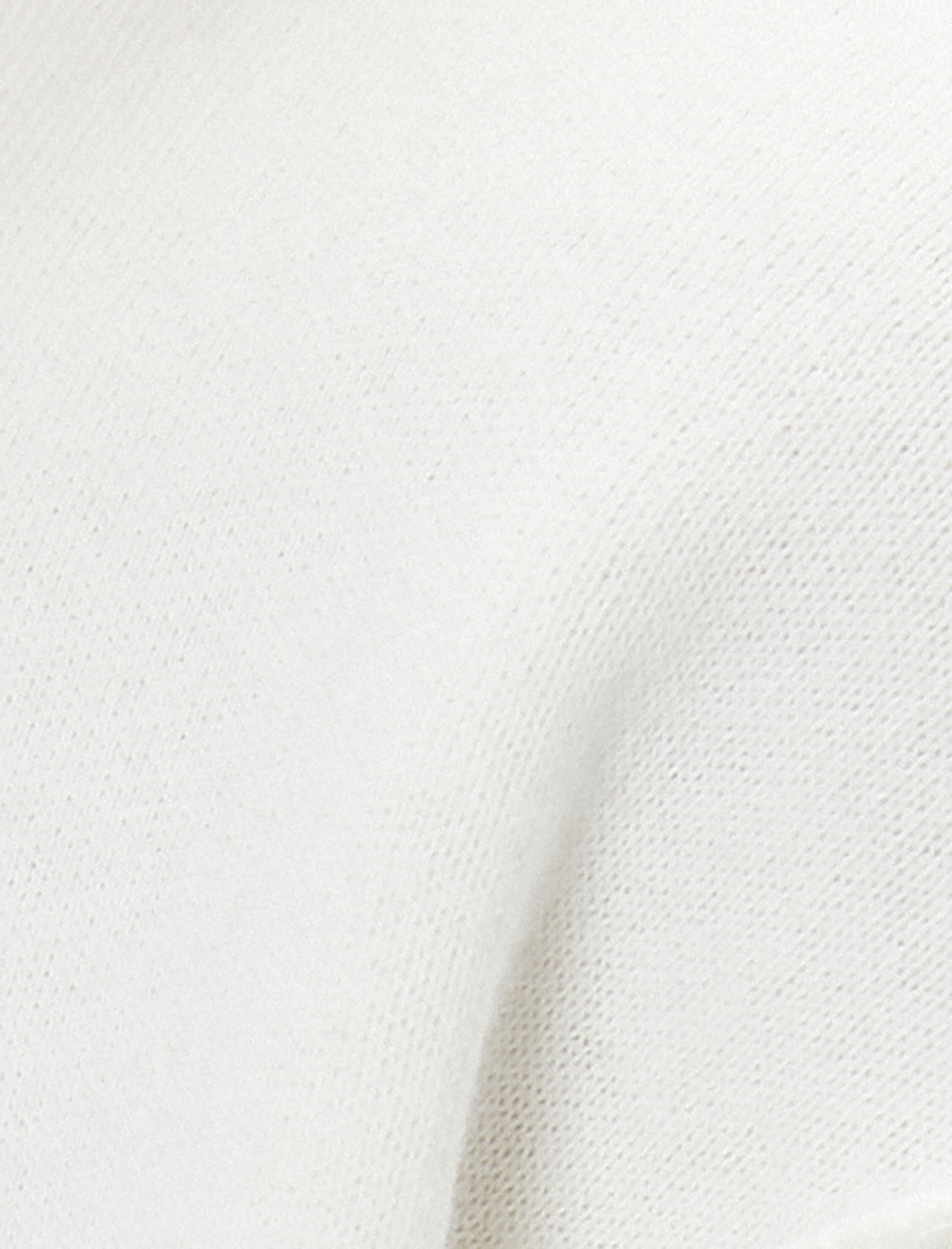   Şardonlu Crop Kapşonlu Sweatshirt Slim Fit Asimetrik Kesim Baskılı