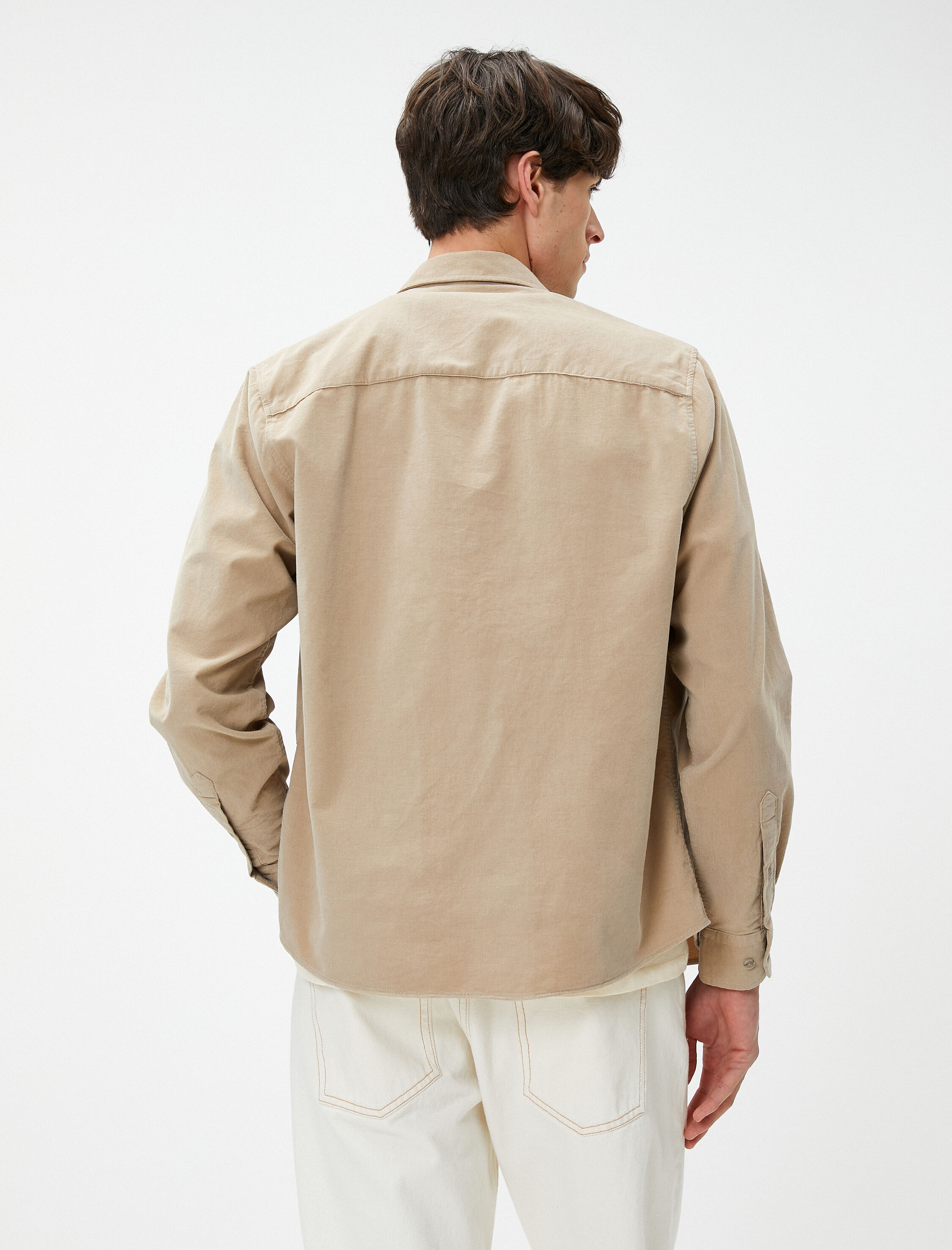   Fitilli Gömlek Düğmeli Klasik Yaka Cep Detaylı