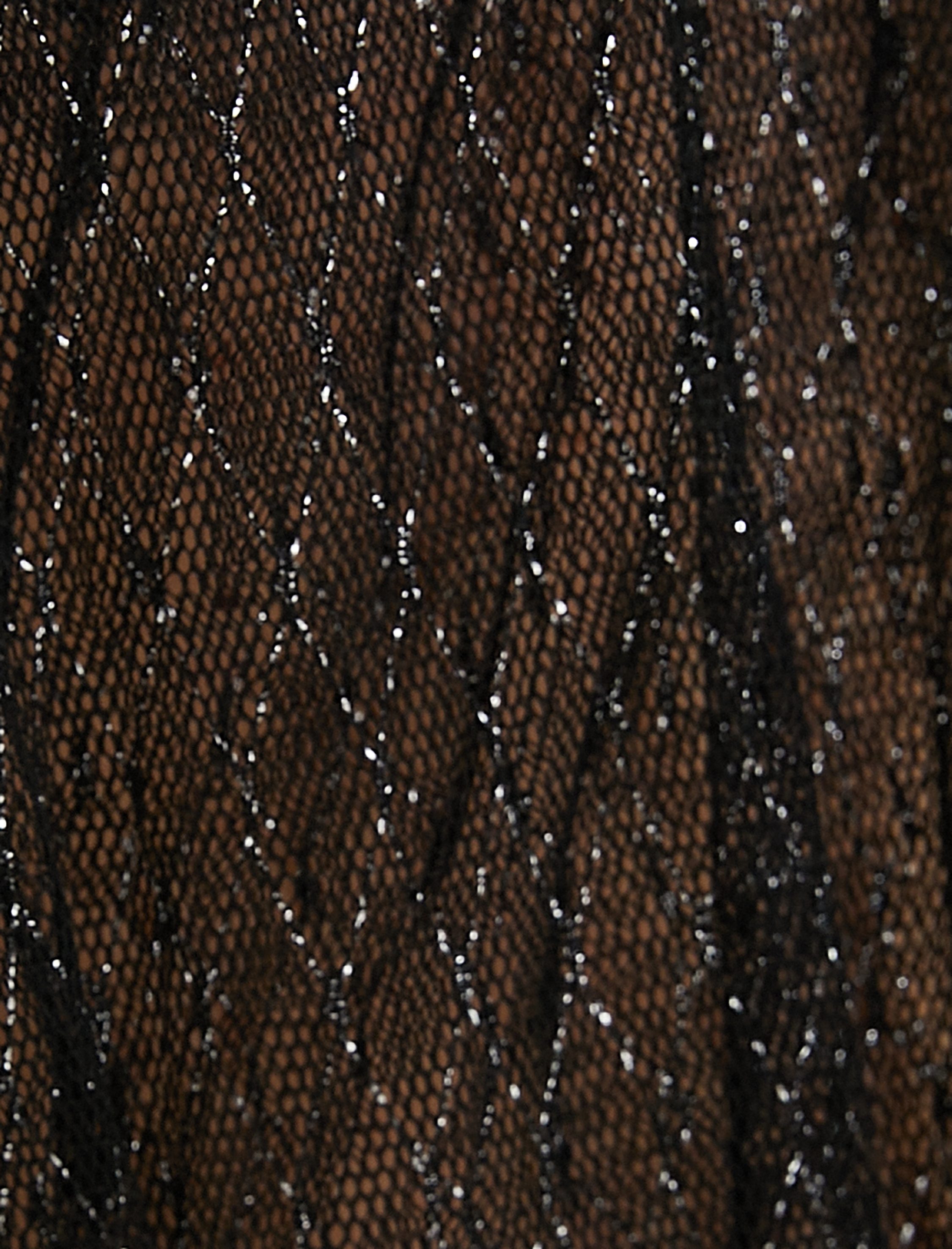   Midi Sabahlık Tül Simli Uzun Kollu