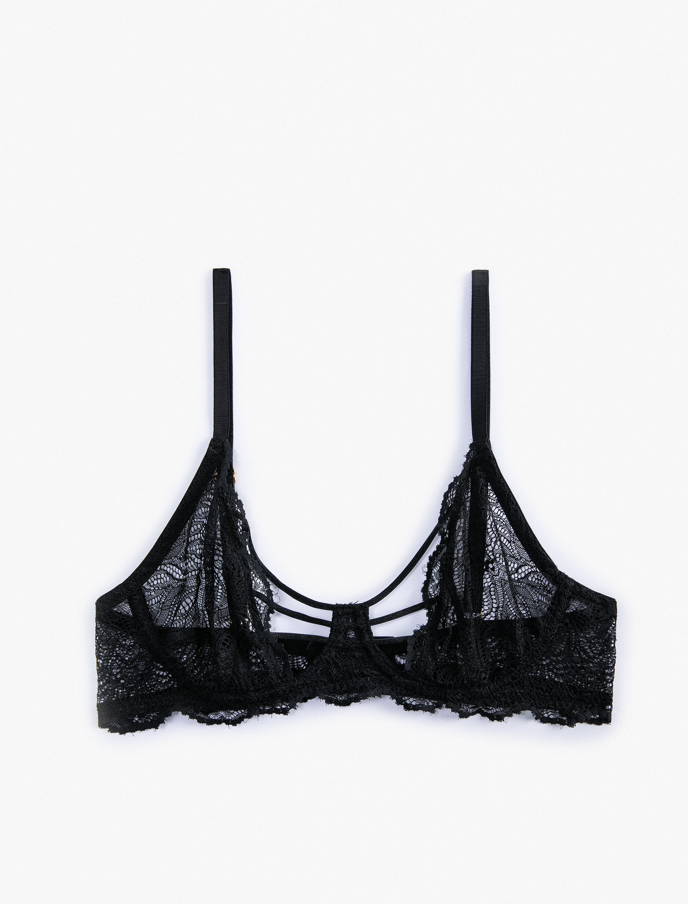   Dantelli Sütyen Dolgusuz Balenli Kapsız