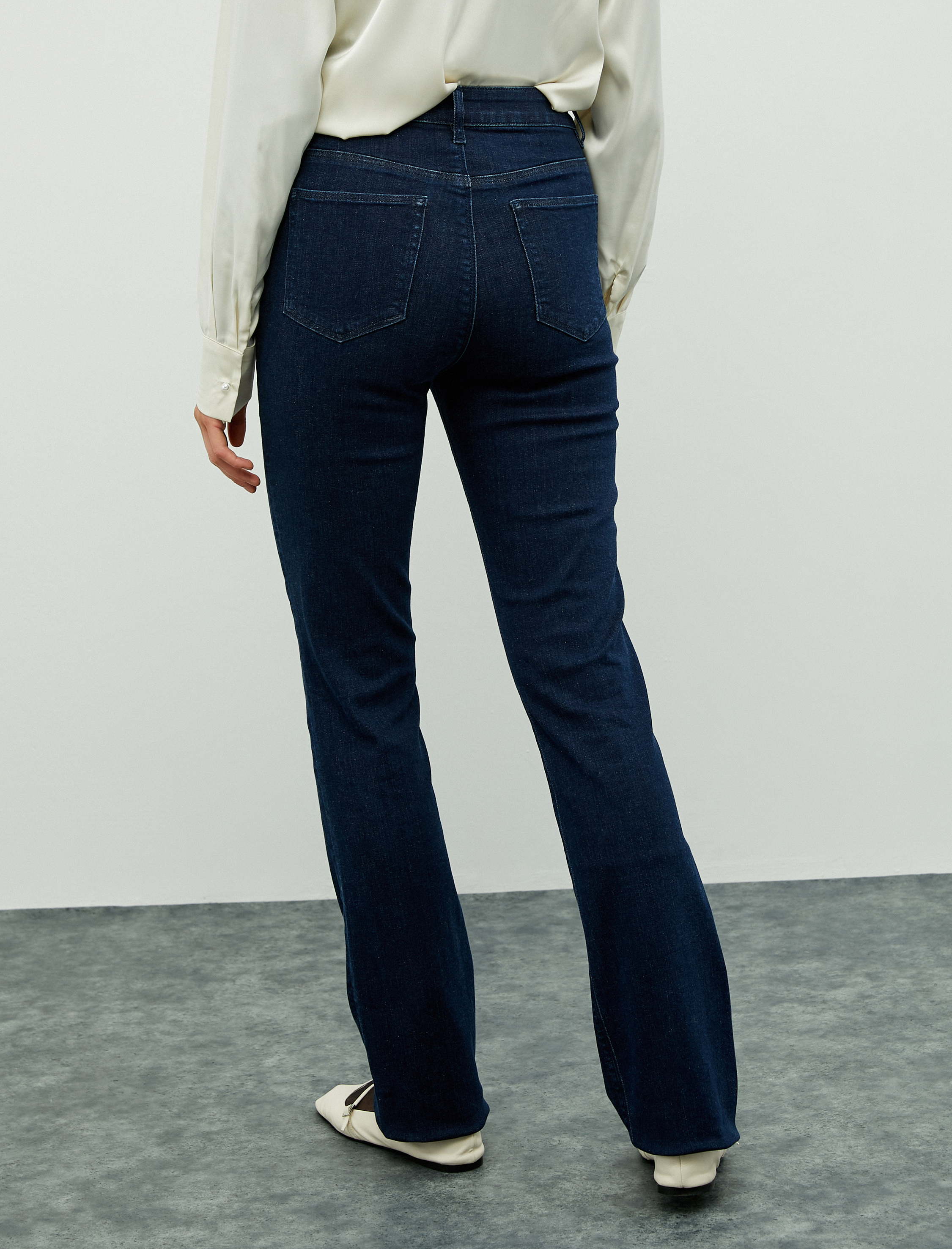   Melis Ağazat X Koton - Slim Fit İspanyol Paça Kot Pantolon Standart Bel Pamuklu Cepli - Flare Slim Jean