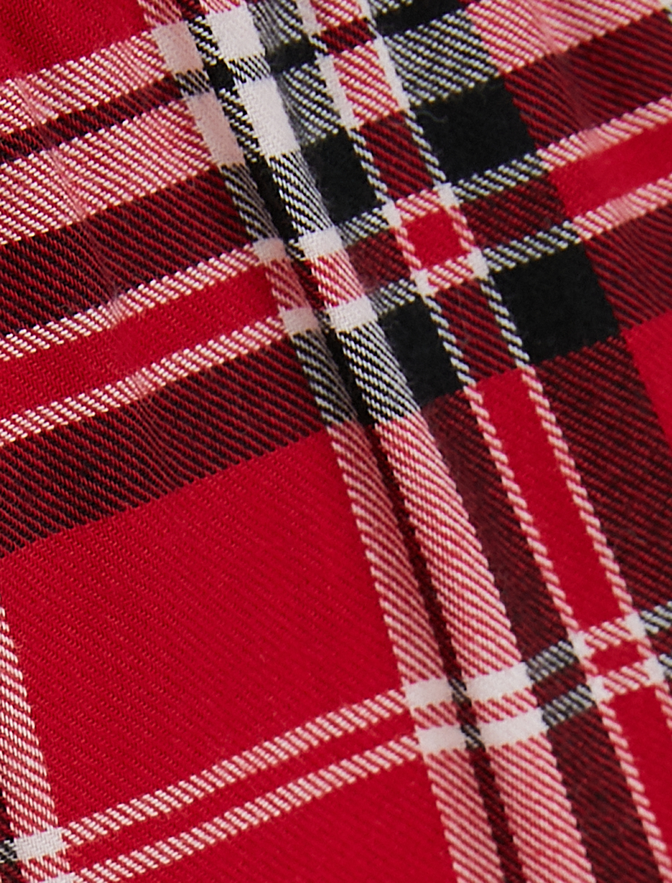   Kareli Pijama Altı Beli Bağcıklı Yılbaşı Temalı Pamuklu