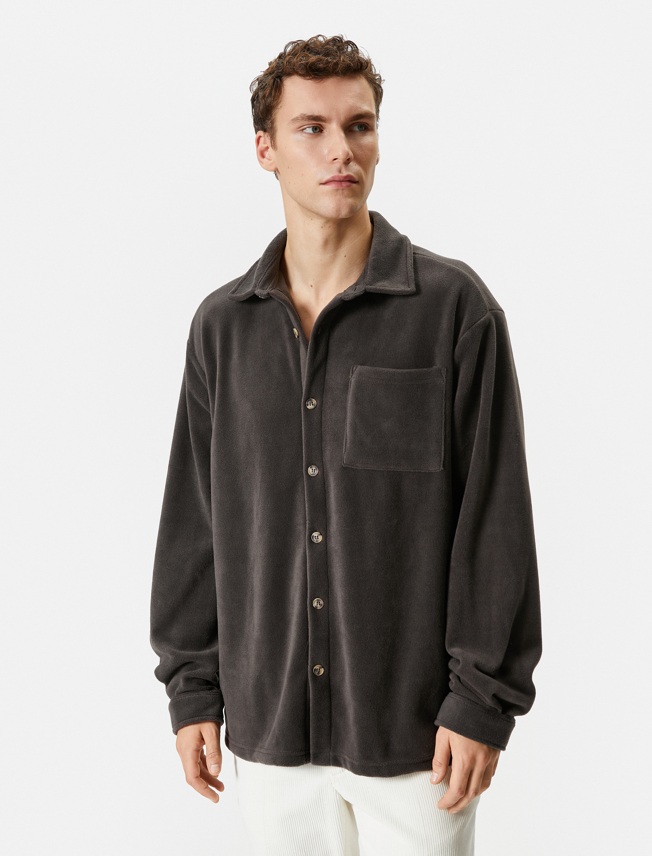   Polar Gömlek Cep Detaylı Klasik Yaka Düğmeli Yumuşak Dokulu