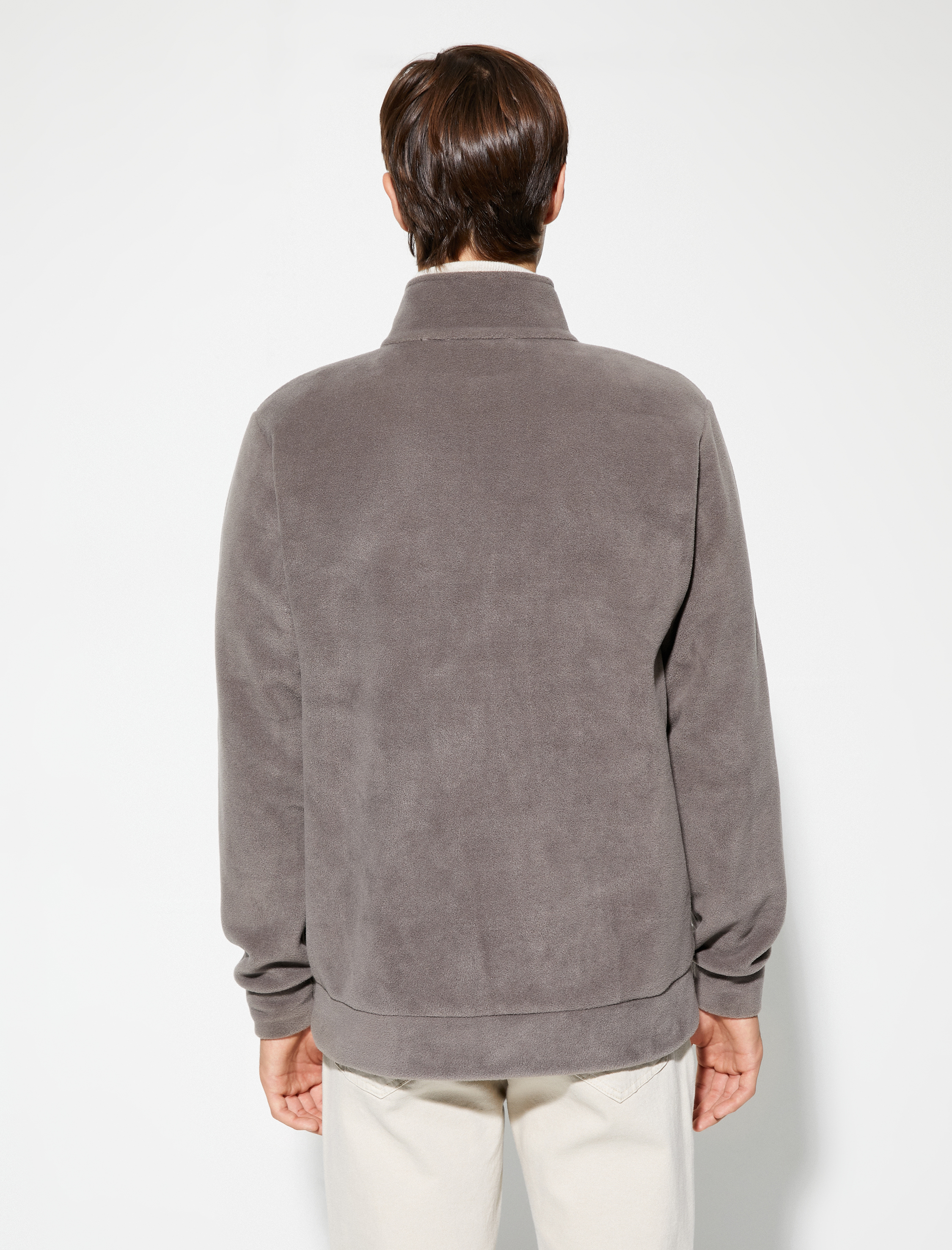   Polar Sweatshirt Yarım Fermuarlı Dik Yaka Uzun Kollu