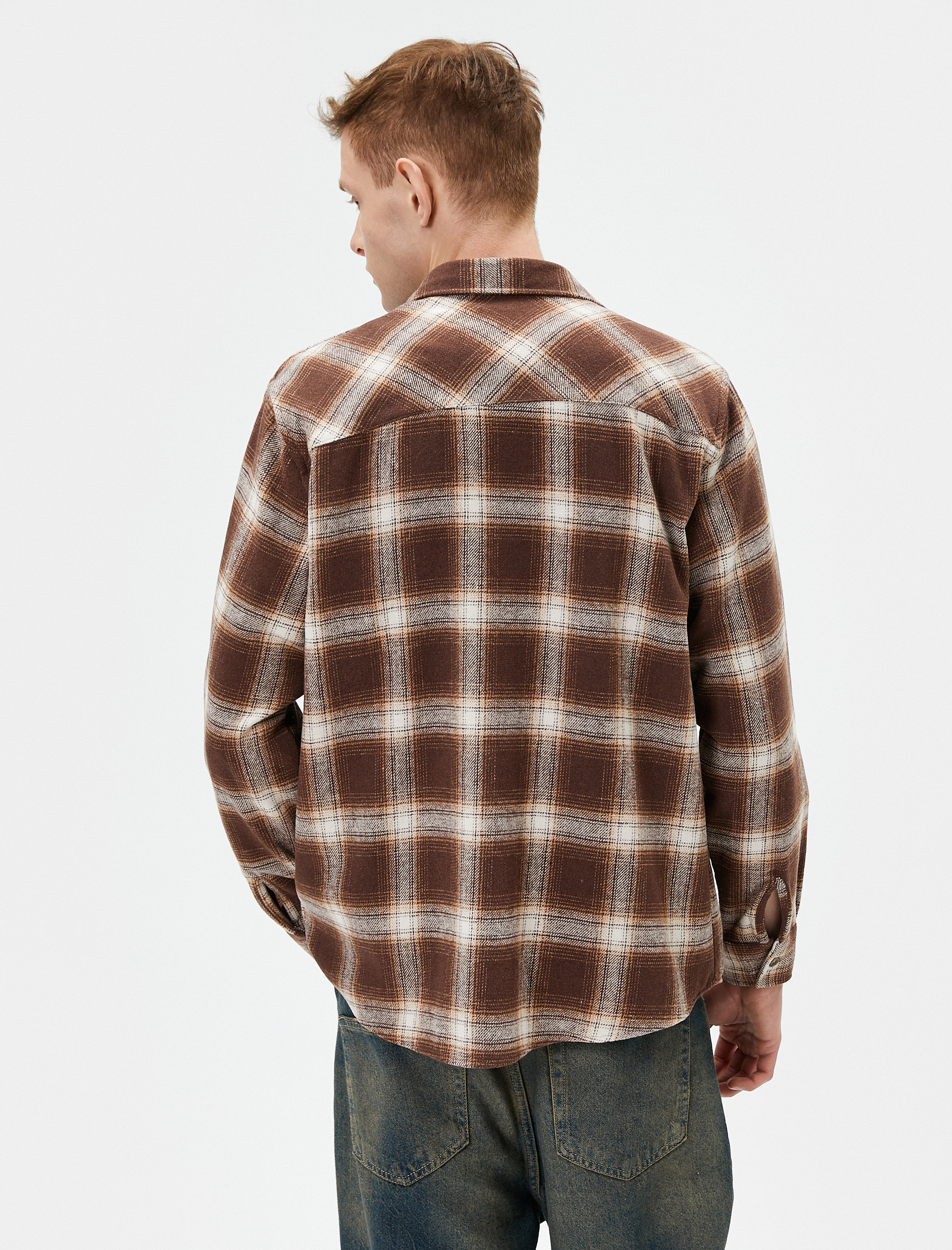   Oduncu Gömleği Düğmeli Cep Detaylı Klasik Yaka Uzun Kollu Regular Fit