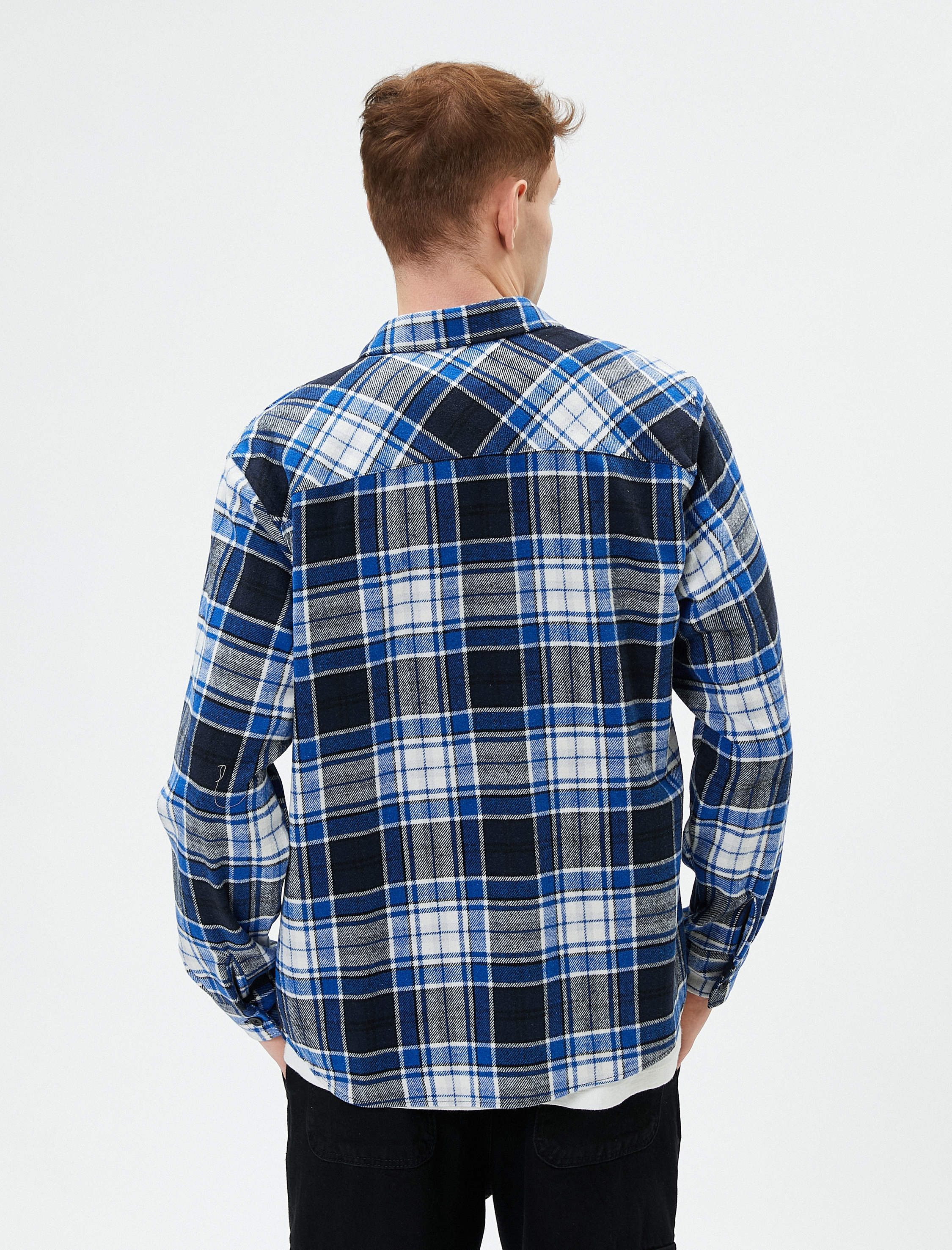   Oduncu Gömleği Klasik Yaka Düğmeli Uzun Kollu Regular Fit