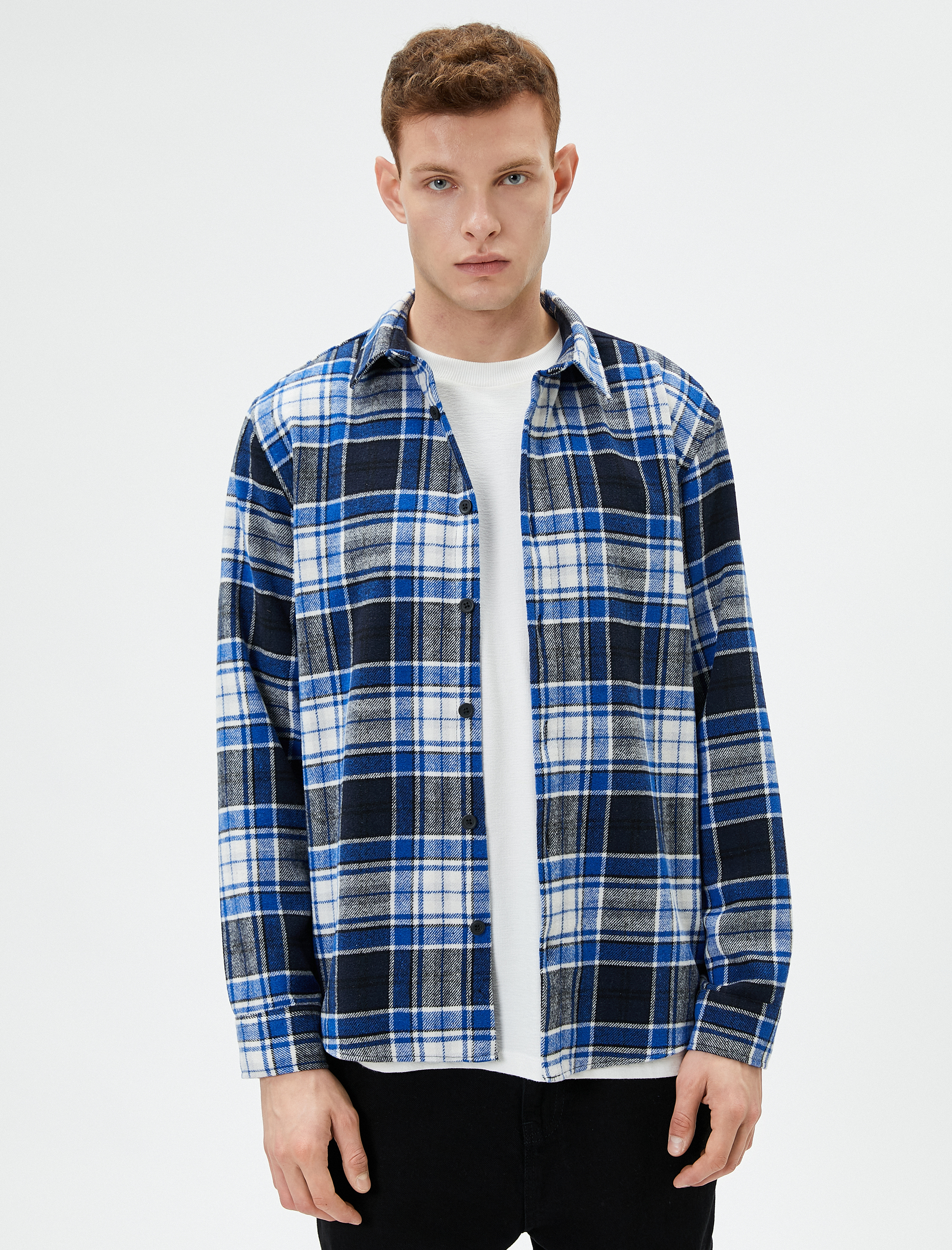   Oduncu Gömleği Klasik Yaka Düğmeli Uzun Kollu Regular Fit