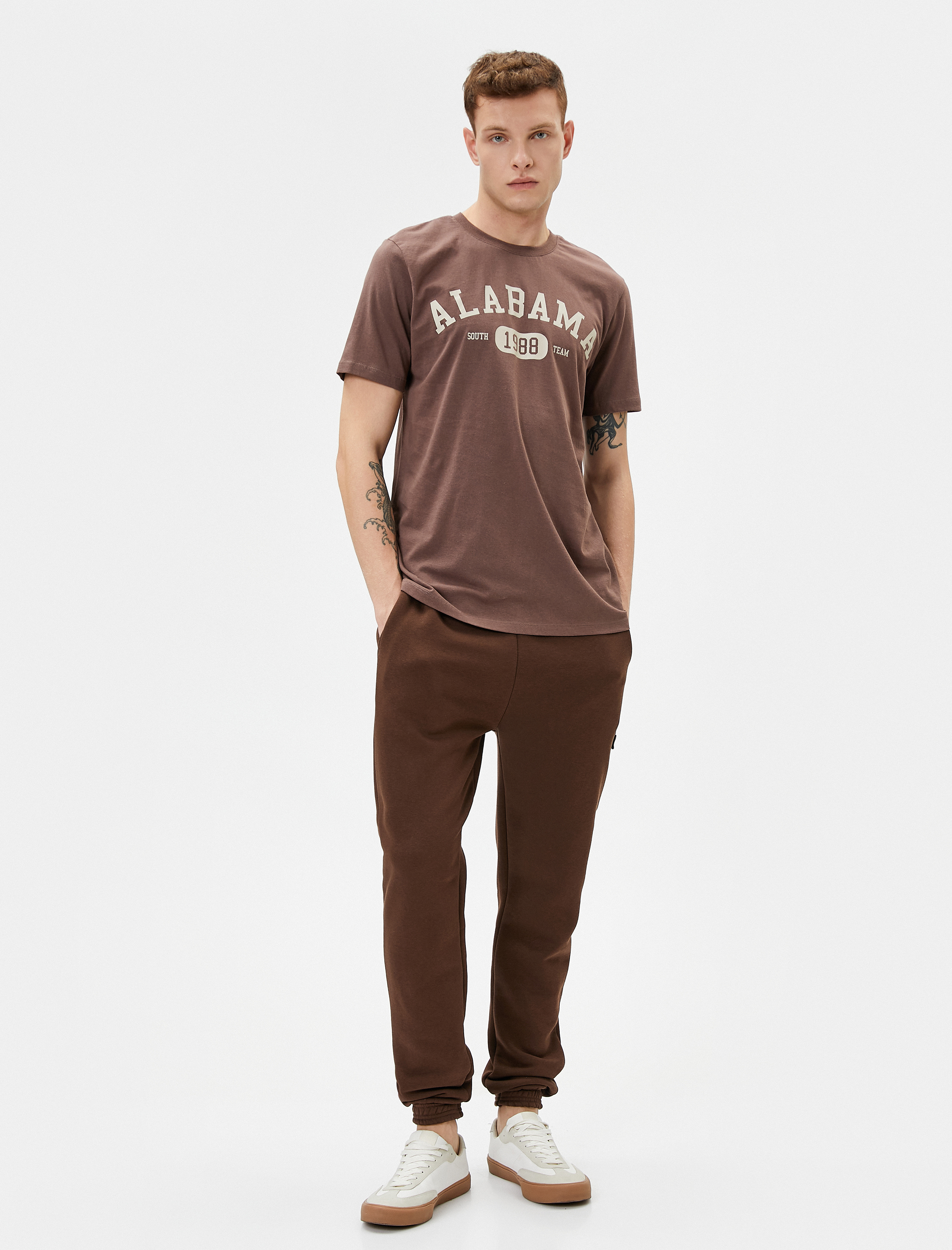   Jogger Eşofman Altı Beli Bağcıklı Fermuar Detaylı Cepli Şardonlu