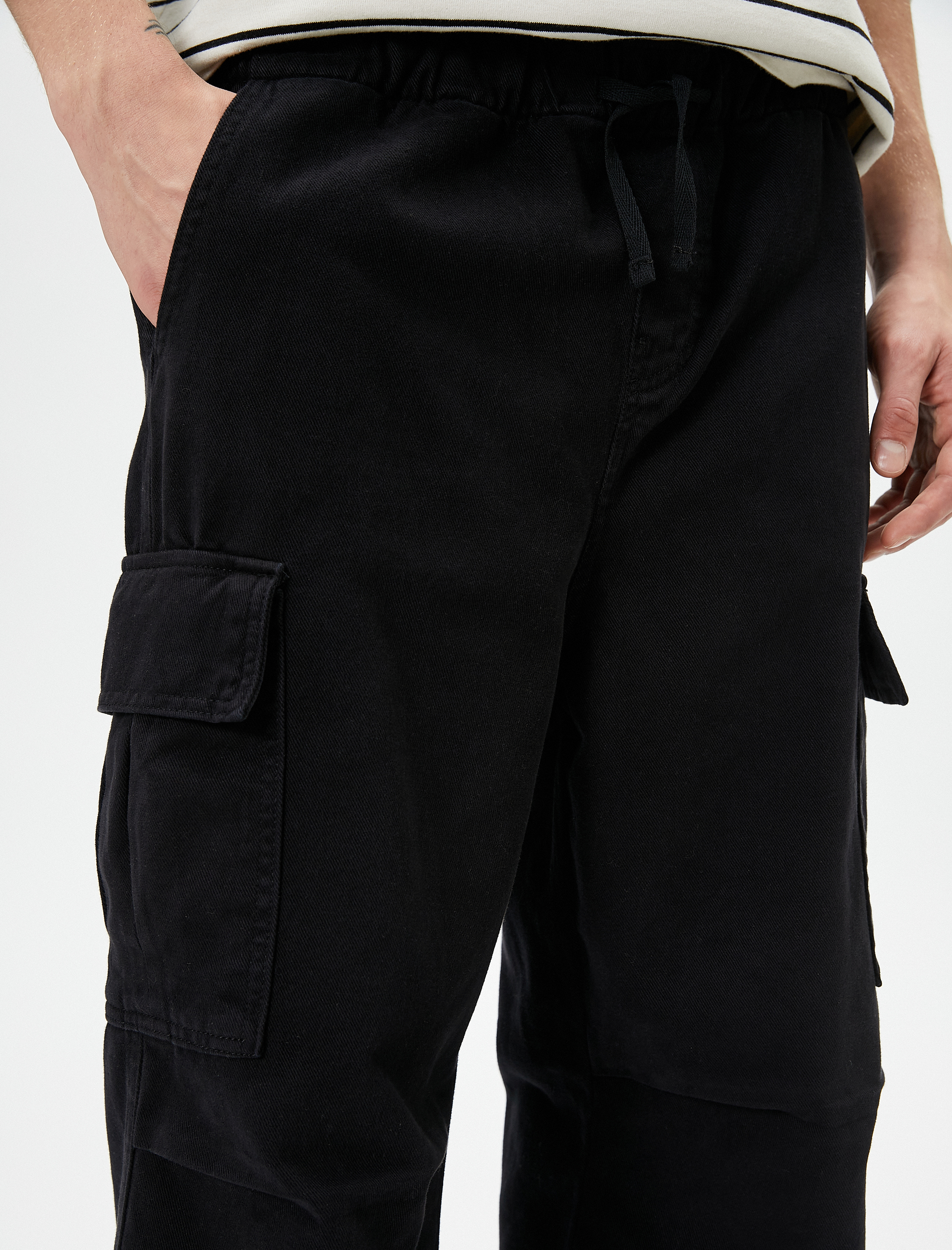   Paraşüt Pantolon Kargo Cepli Beli Bağcıklı Stoperli