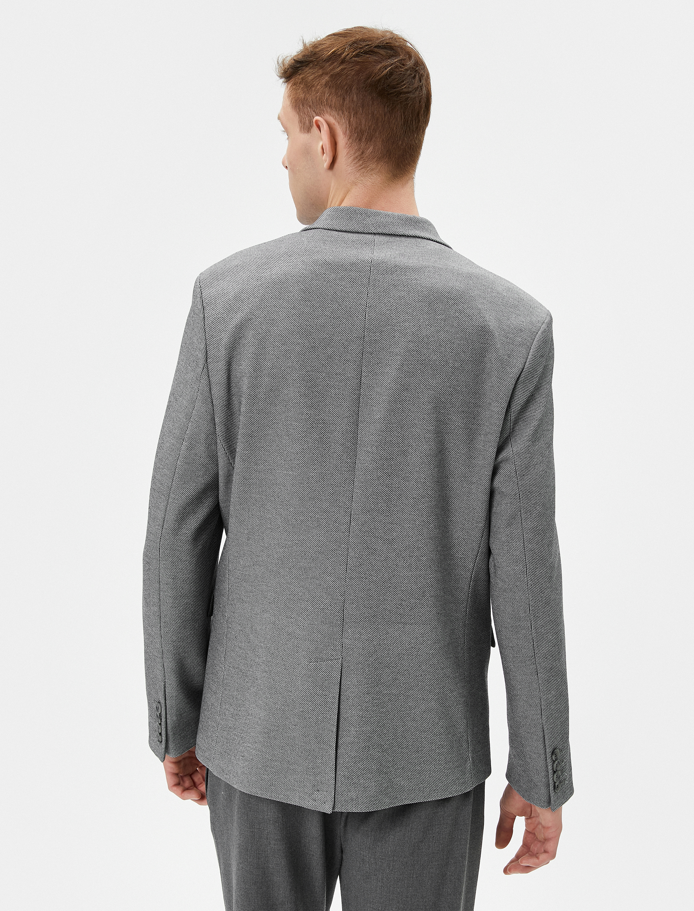   Blazer Ceket Slim Fit Düğmeli Cep Detaylı