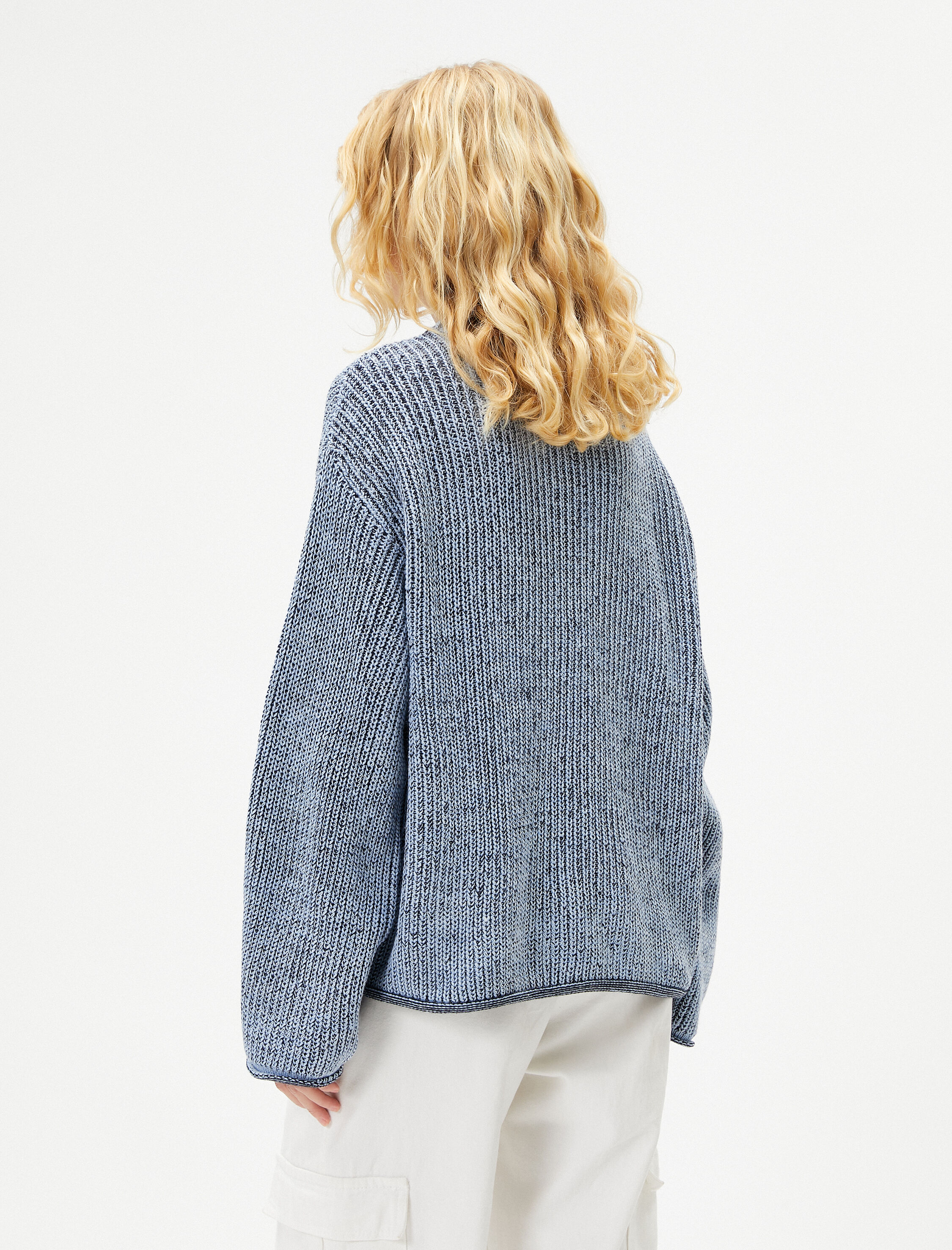   Triko Kazak Geniş Uzun Kollu Bisiklet Yaka