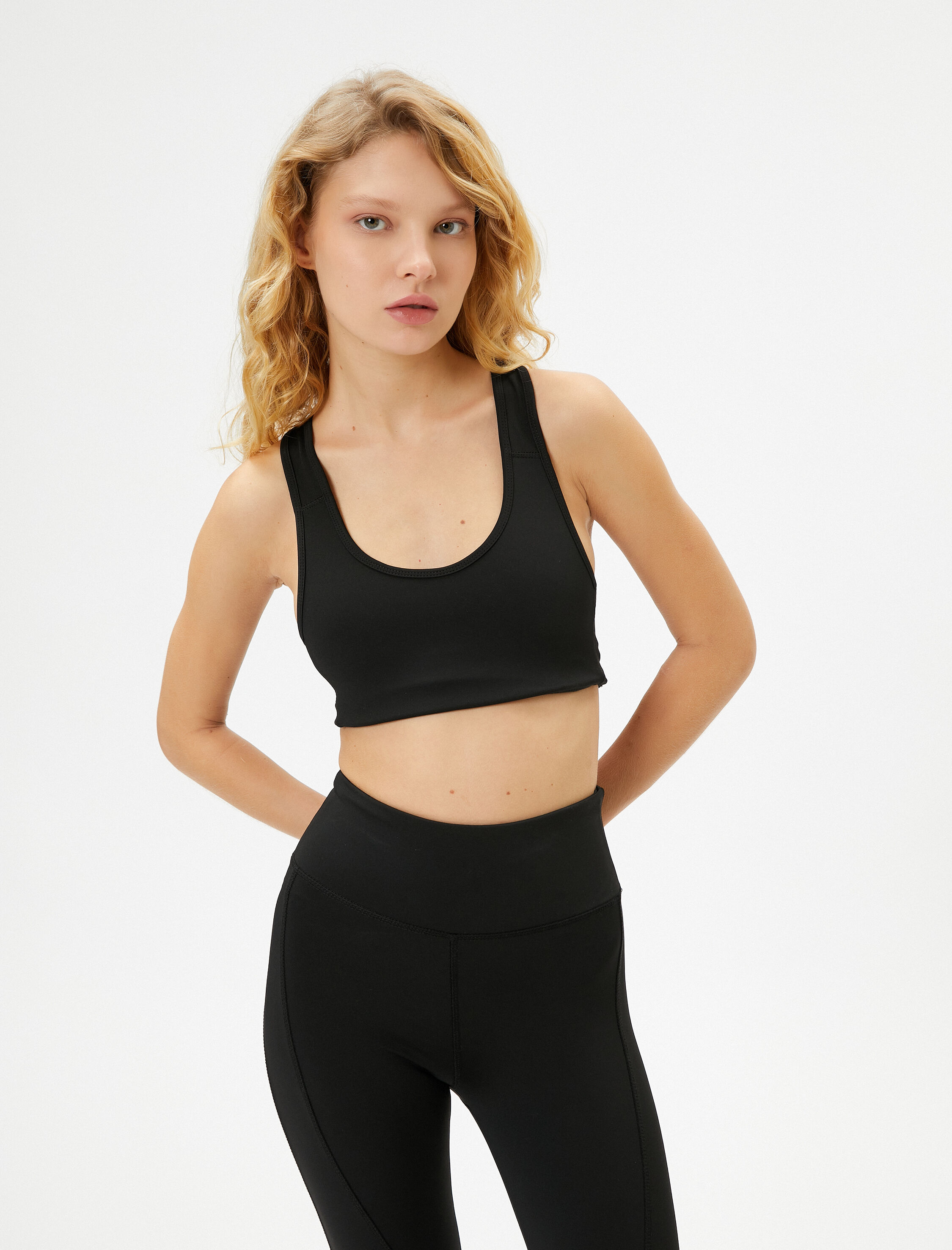   Sporcu Sütyeni Kapsız Slim Fit U Yaka