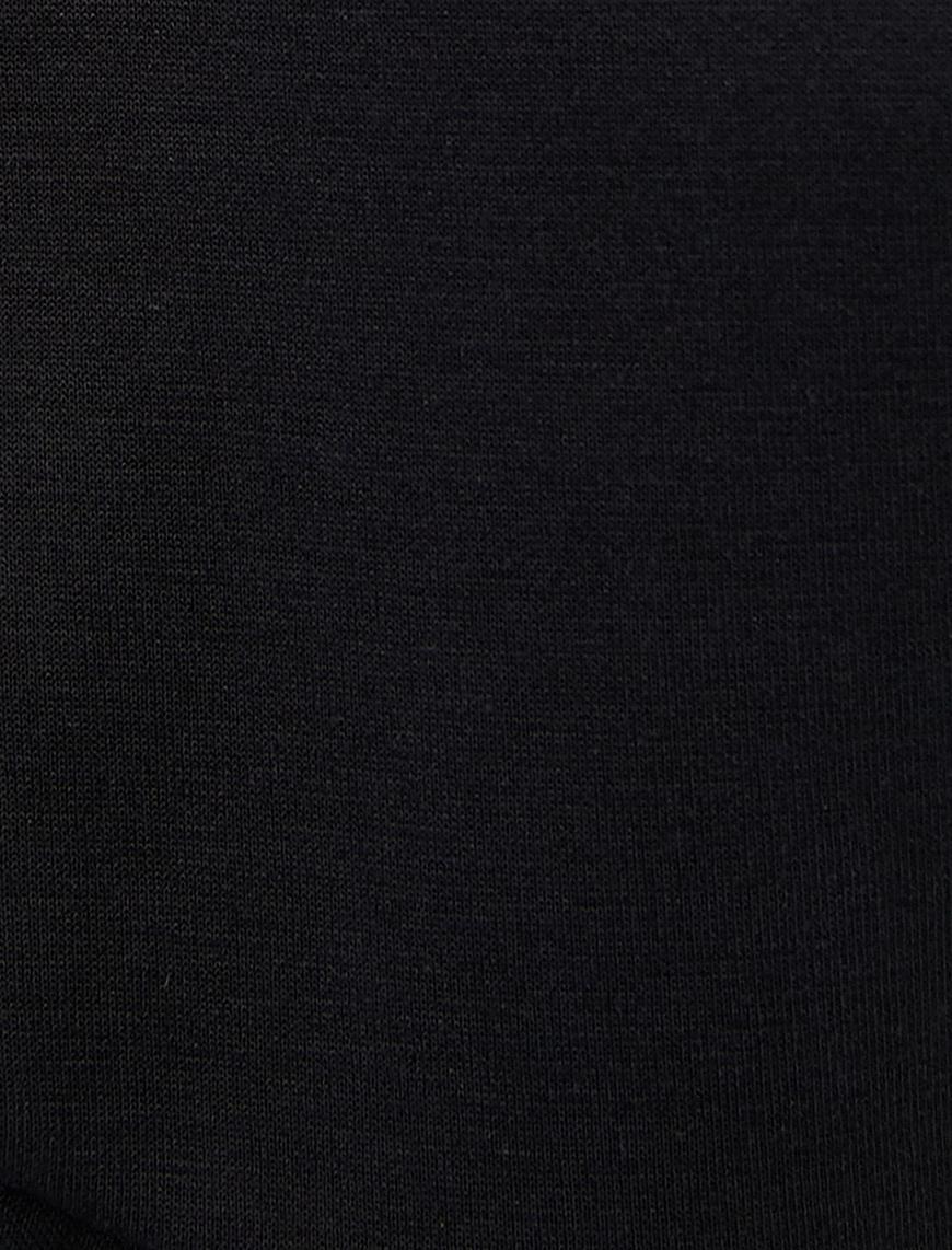   Modal Kumaş Spor Crop Sweatshirt Asimetrik Kesim Uzun Kollu Yumuşak Tuşe Dokulu