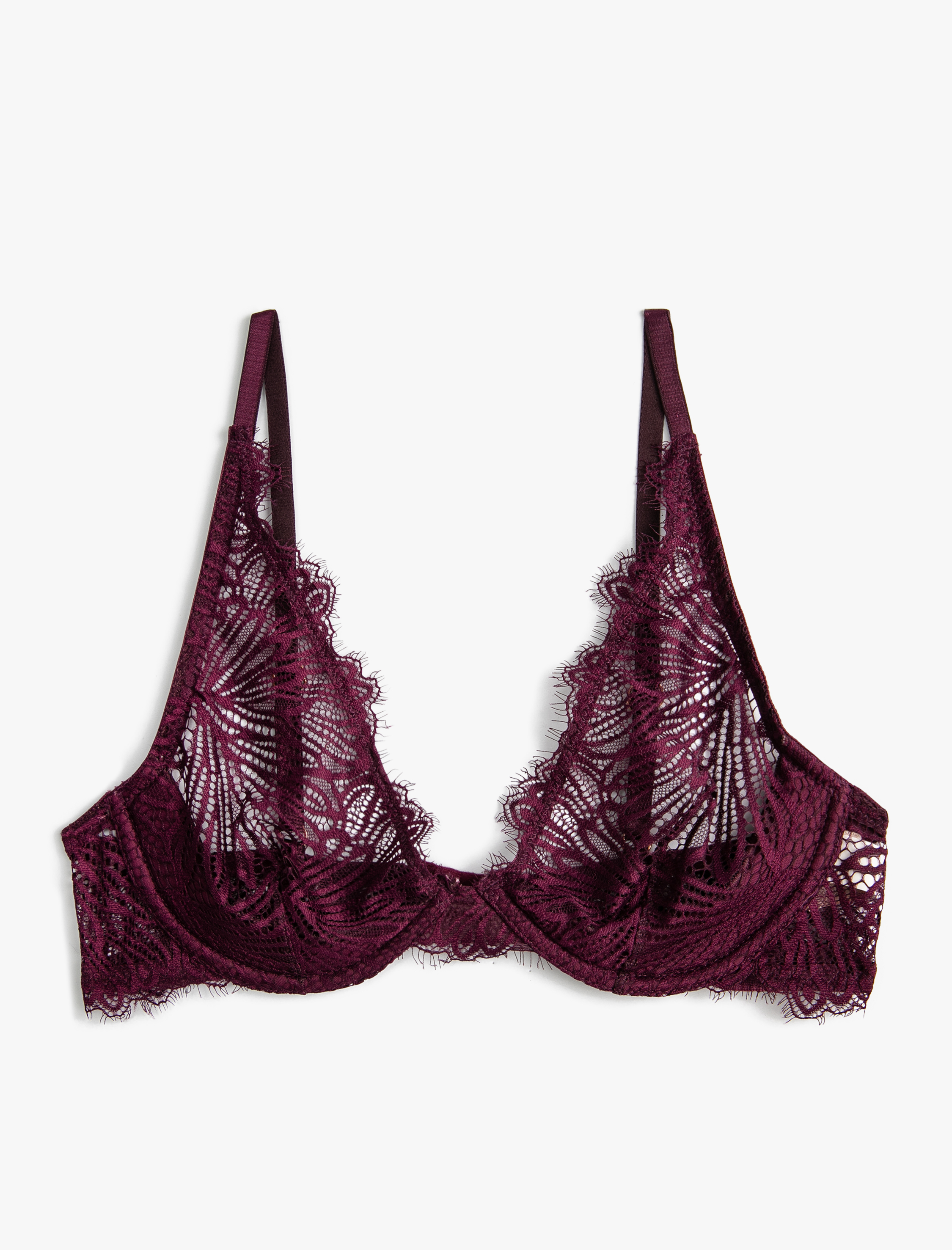   Dantelli Sütyen Balenli Dolgusuz Kapsız