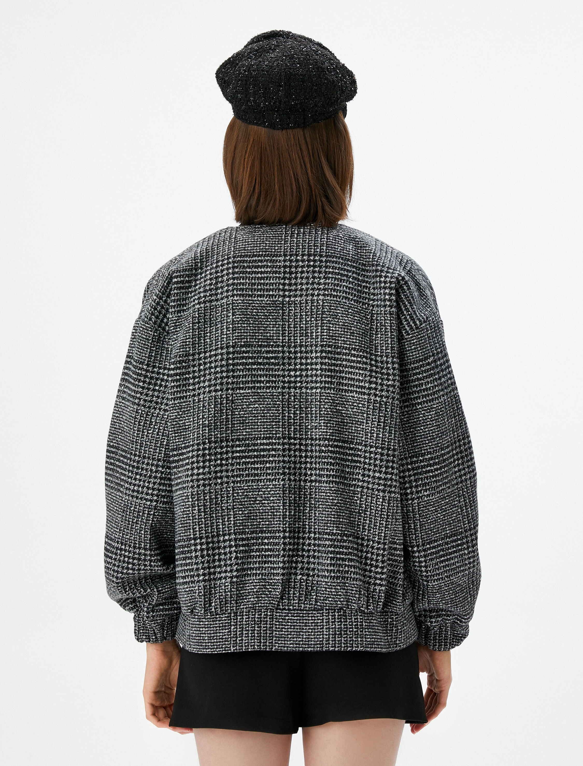   Kolej Bomber Ceket Tüvit Dokulu Çıtçıt Düğmeli