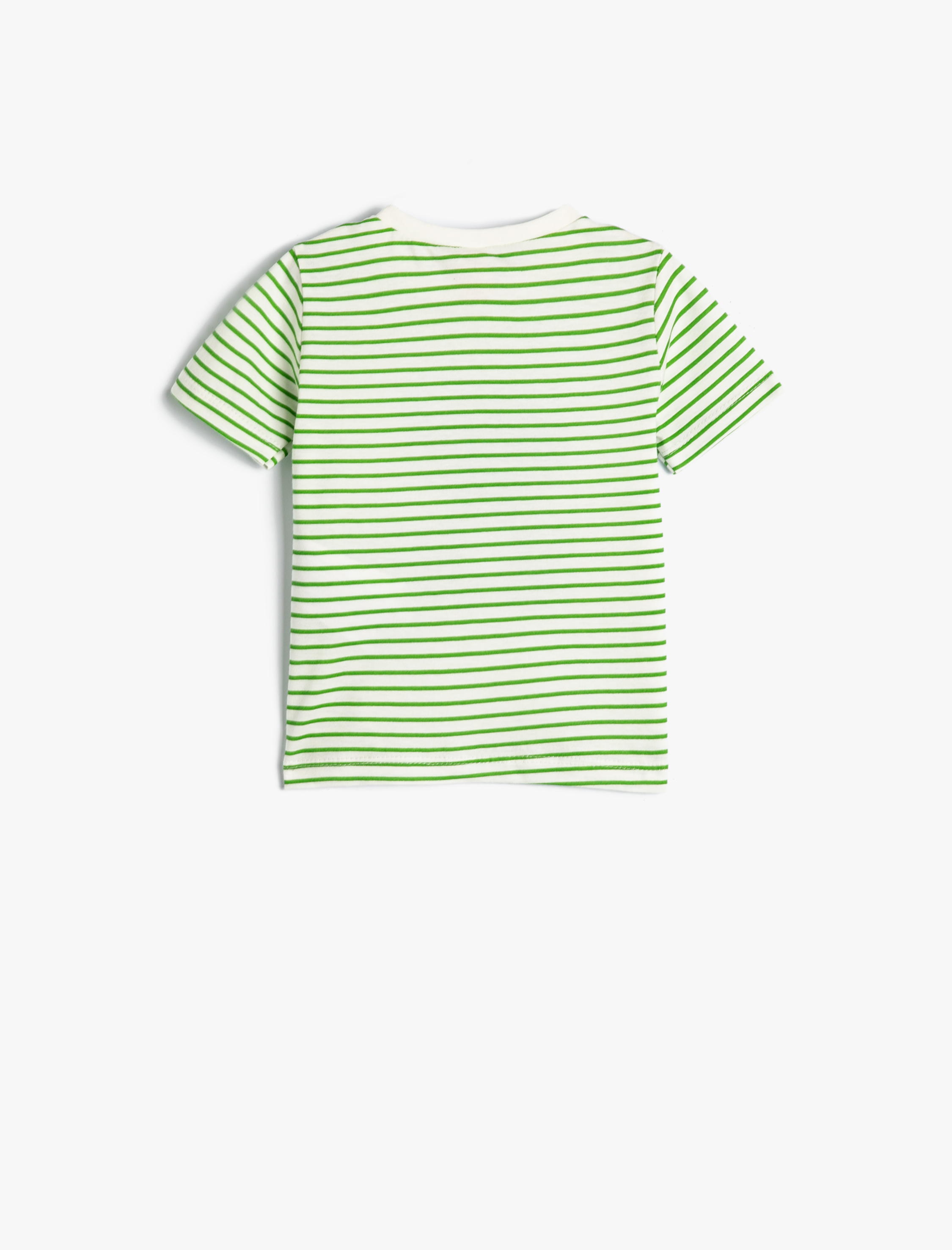  Erkek Bebek Tişört Kısa Kollu Bisiklet Yaka Kurbağa Baskılı Pamuklu