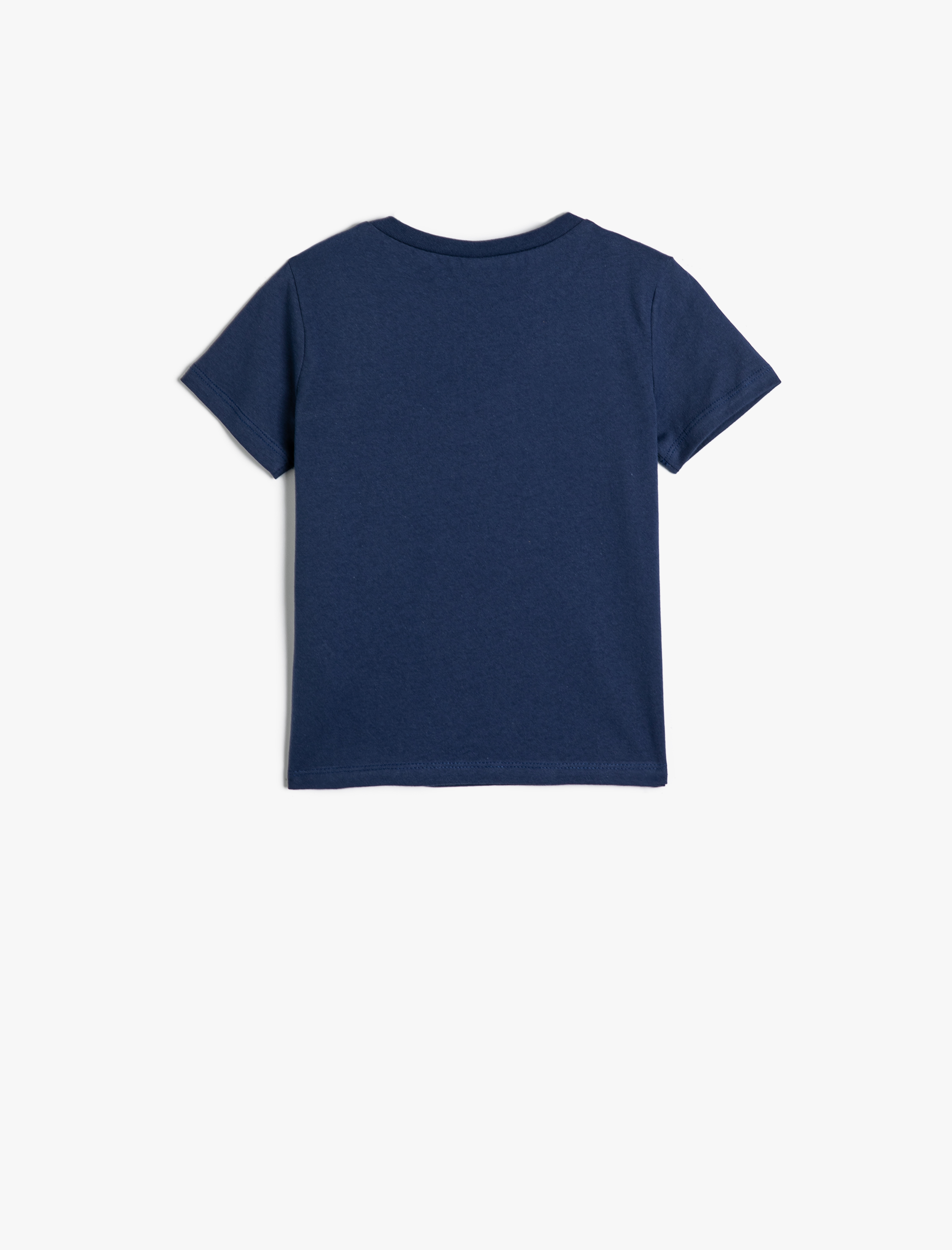  Erkek Bebek Tişört Baskı Detaylı Kısa Kollu Bisiklet Yaka Pamuklu