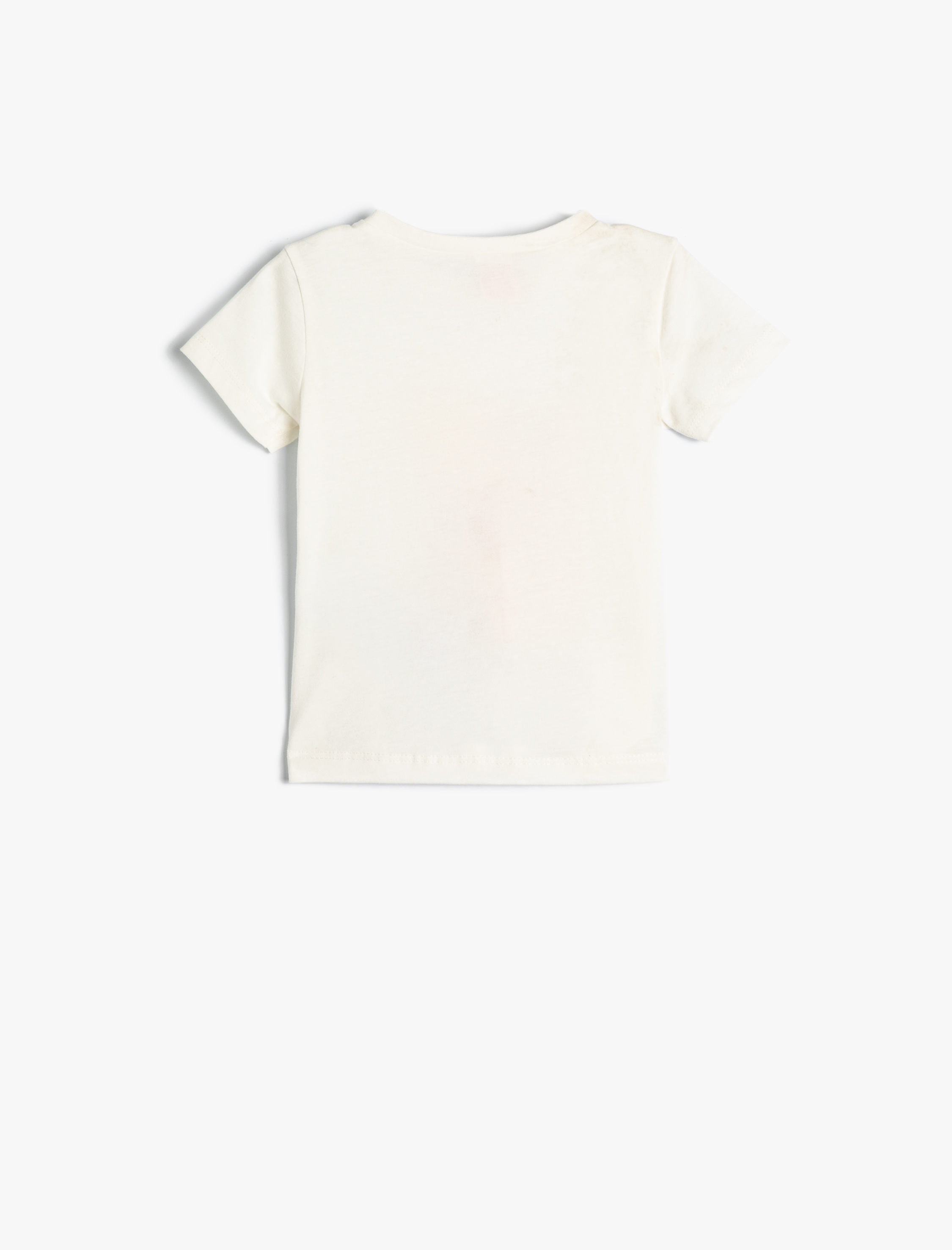 Kız Bebek Tişört Flamingo Baskılı Kısa Kollu Bisiklet Yaka Pamuklu