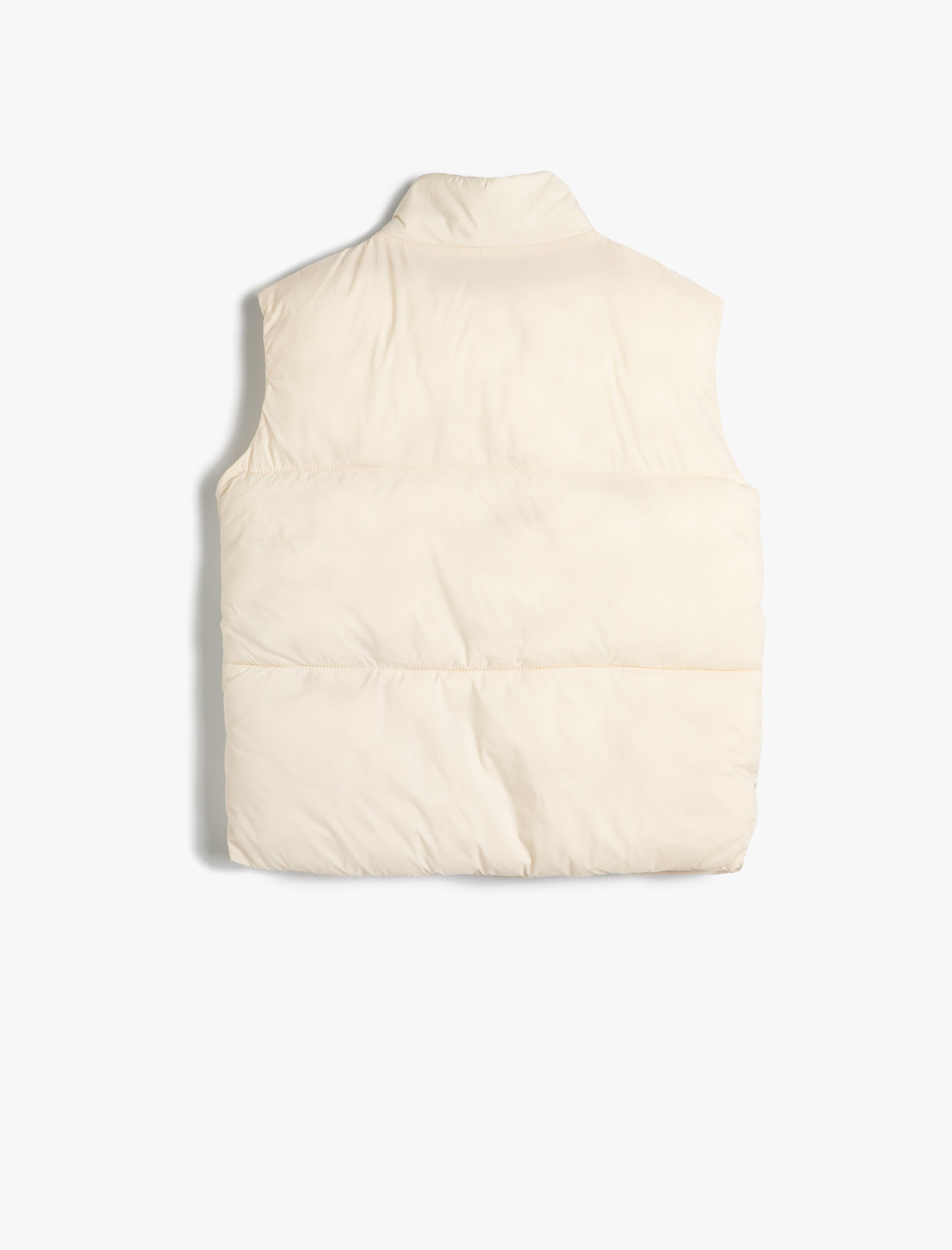  Kız Çocuk Şişme Yelek Dik Yaka Fermuarlı Cepli