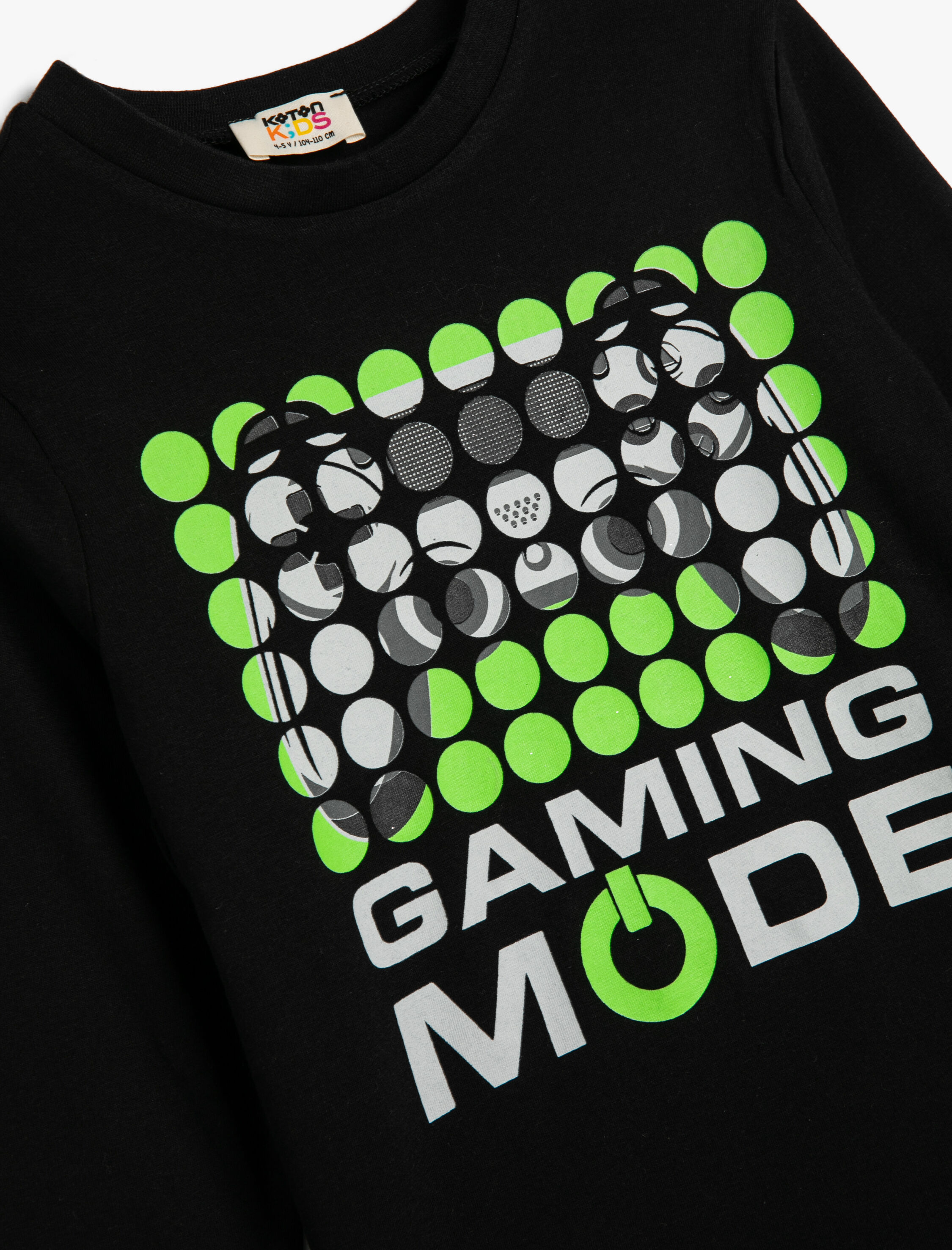  Erkek Çocuk Tişört Uzun Kollu Oyun Temalı Bisiklet Yaka Pamuklu