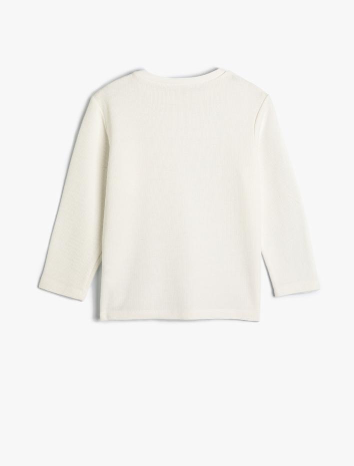 Erkek Çocuk Basic Tişört Uzun Kollu Bisiklet Yaka