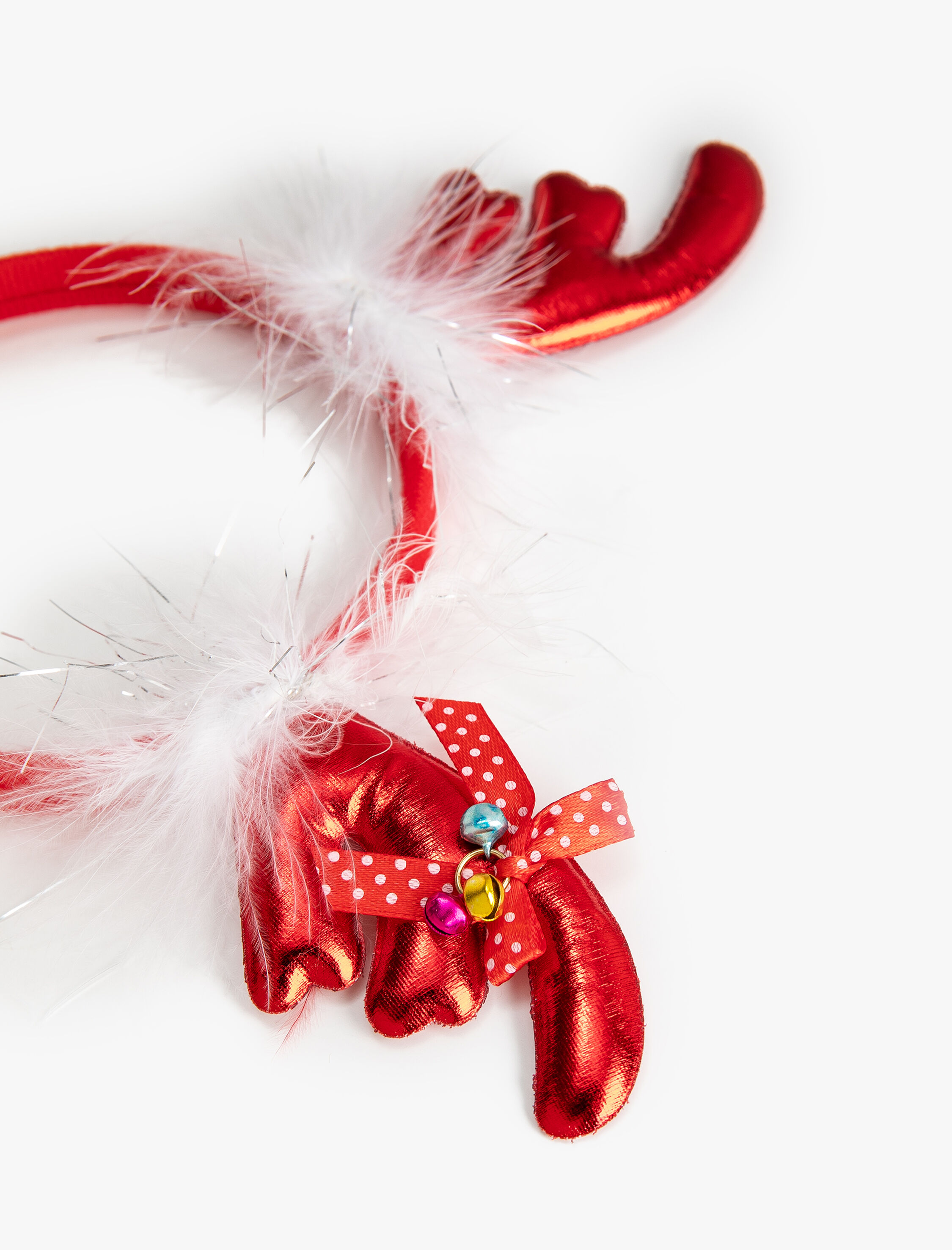  Kadın Yılbaşı Tacı Parlak Geyik Boynuzu Aplike Detaylı