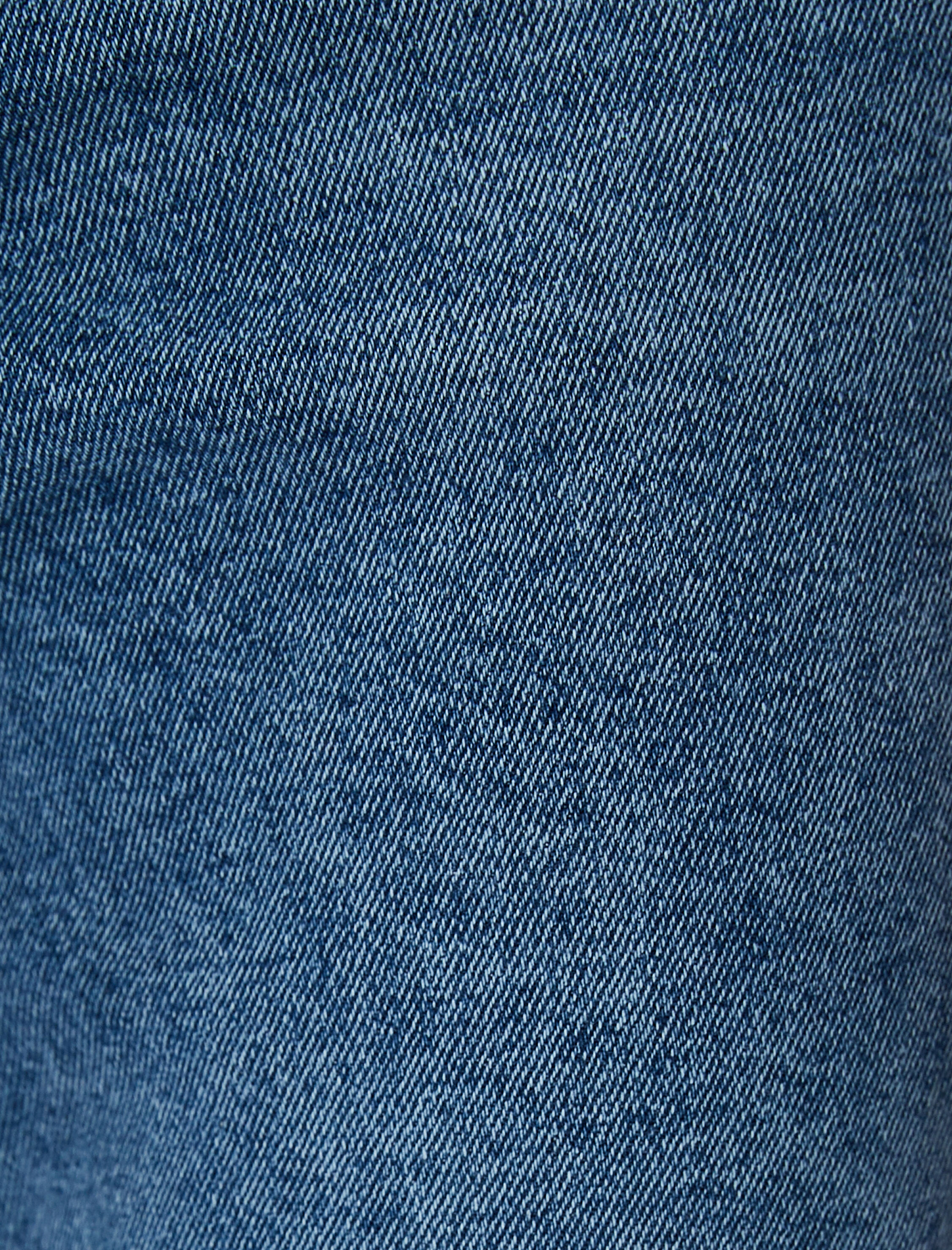   Slim Fit Kot Pantolon Standart Bel Düz Paça Esnek Pamuklu Cepli - Eve Slim Jean