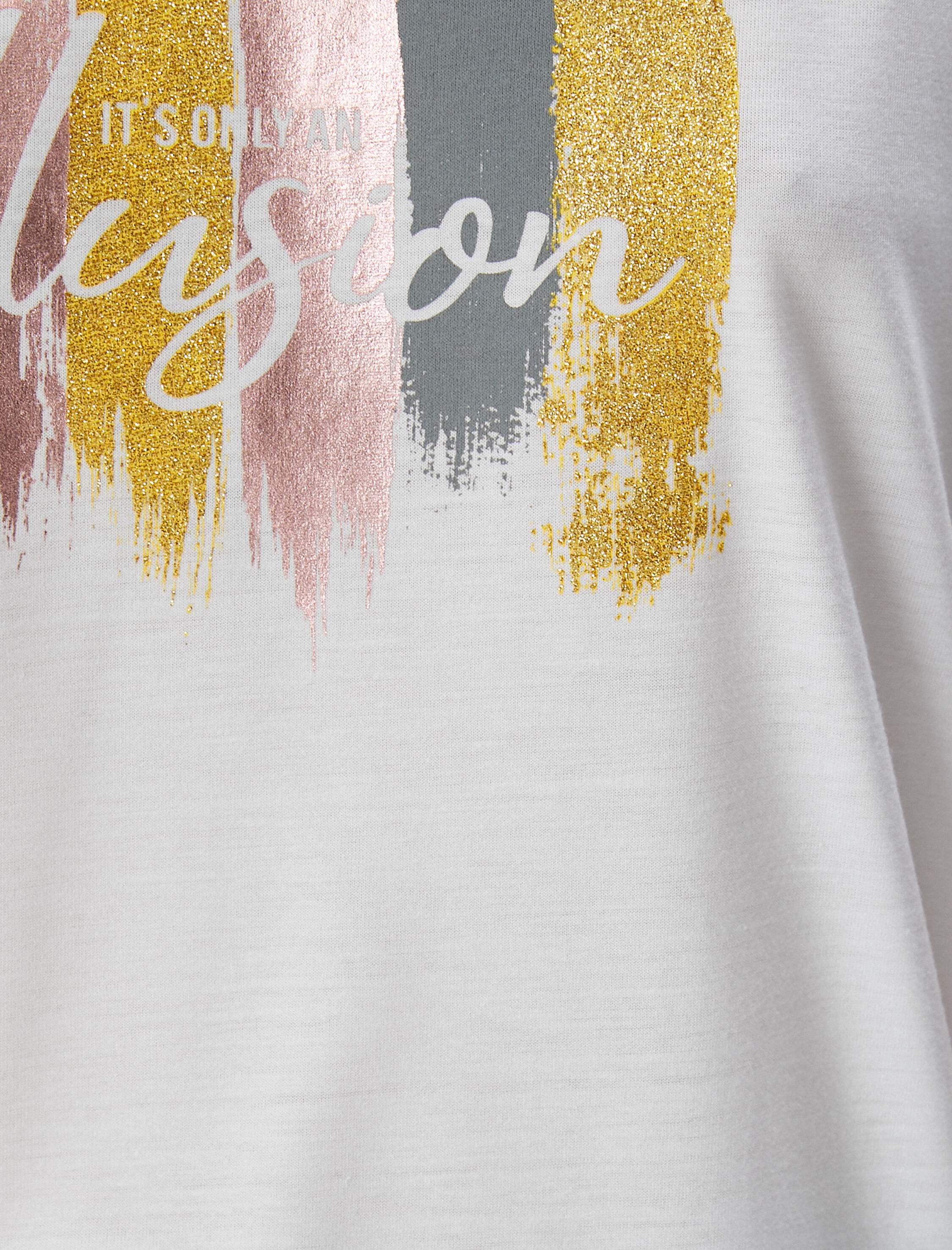   Baskılı Tişört Kısa Kollu Bisiklet Yaka Viskon Karışımlı Regular Fit