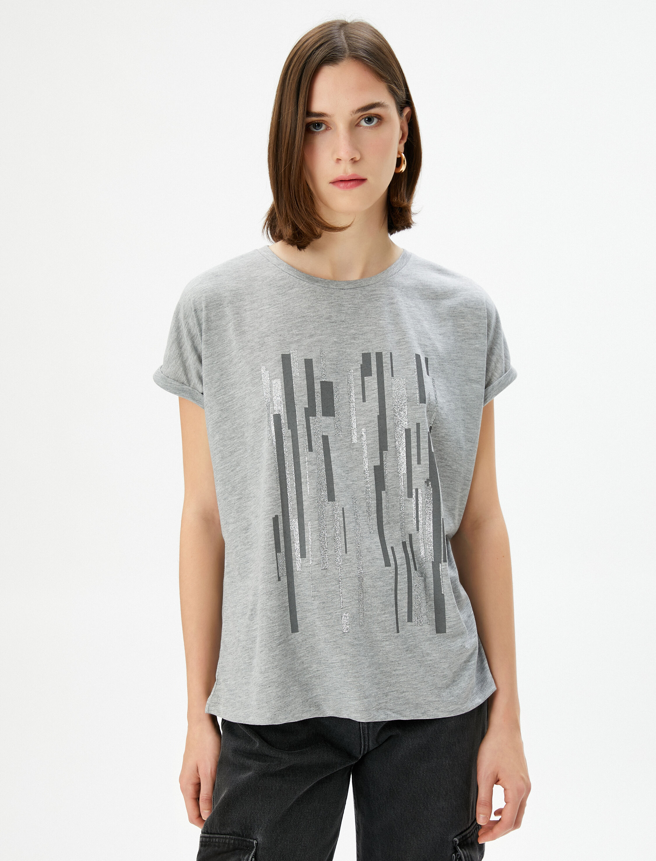   Baskılı Tişört Kısa Kollu Bisiklet Yaka Regular Fit