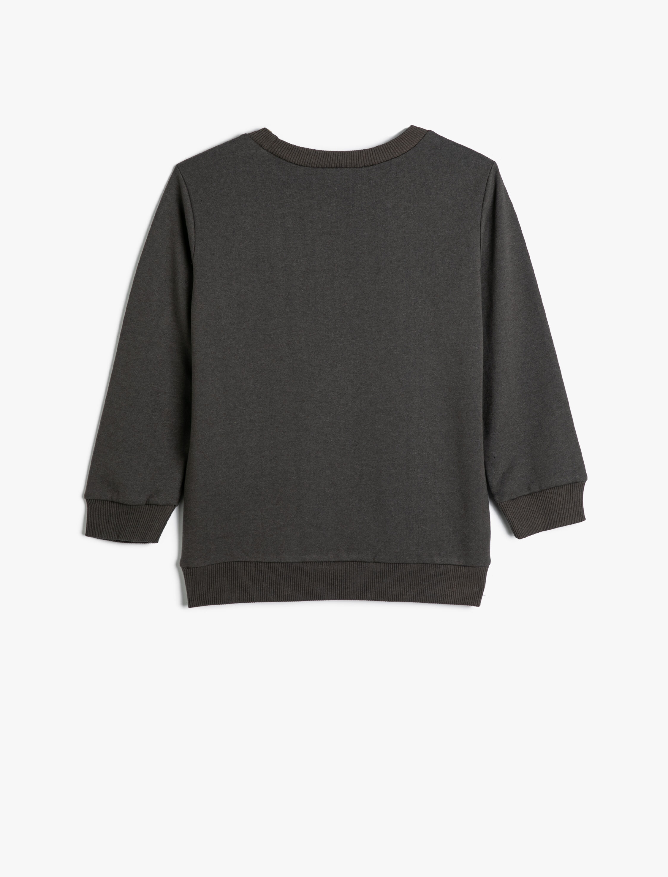  Erkek Çocuk Sweatshirt Kaykay Baskılı Uzun Kollu Bisiklet Yaka Şardonlu