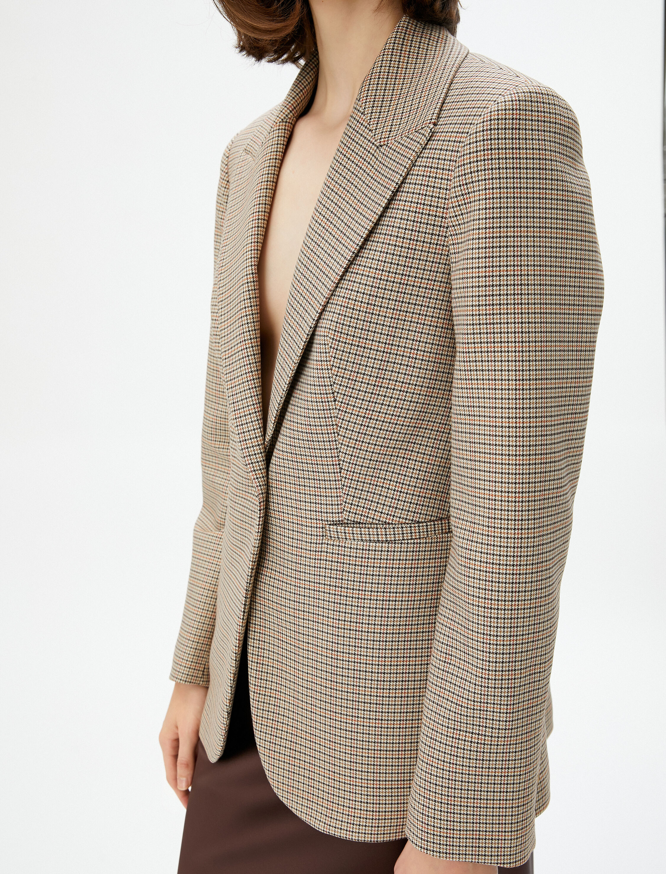   Blazer Ceket Tek Düğmeli Fleto Cepli