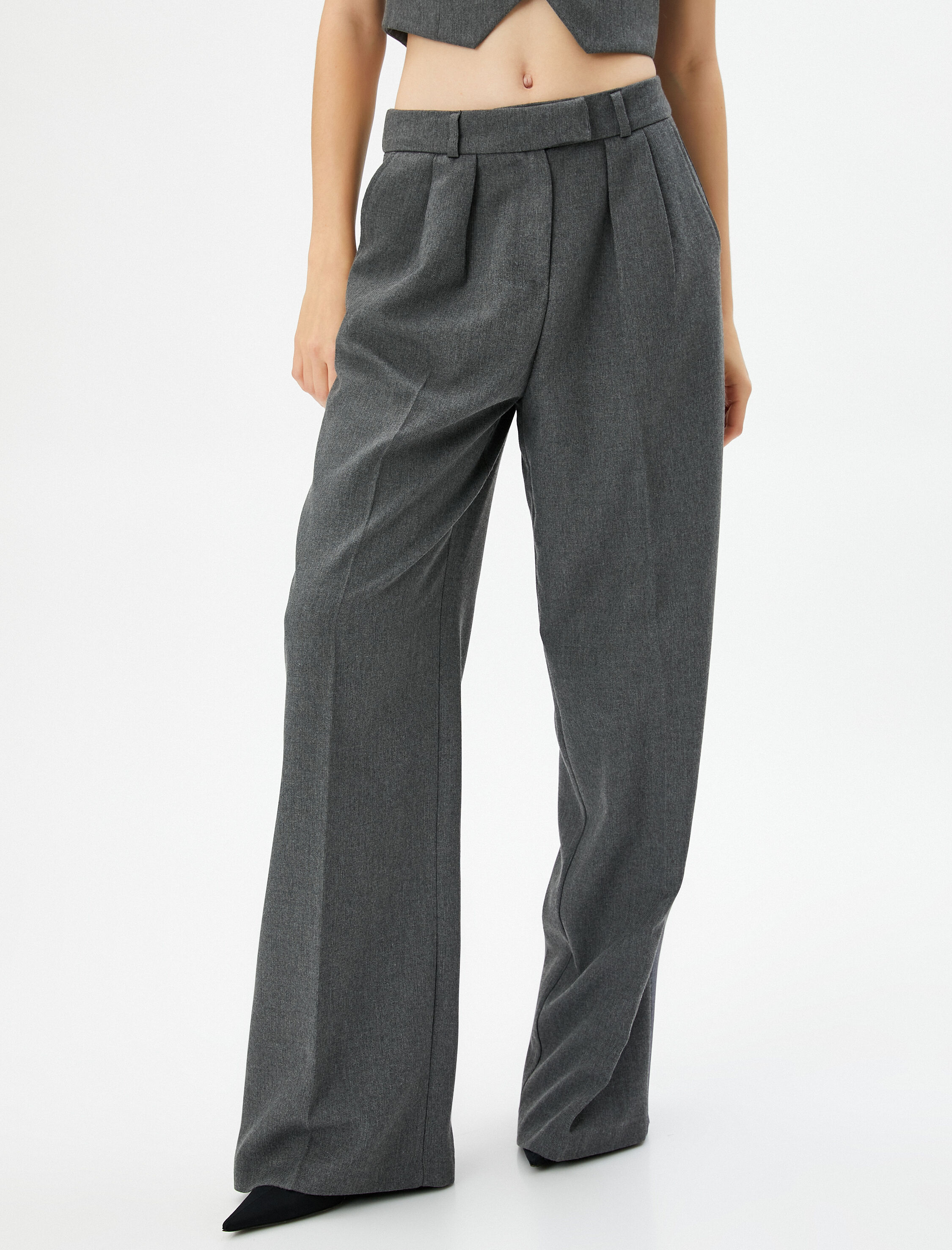   Palazzo Pantolon Bol Paça Normal Bel