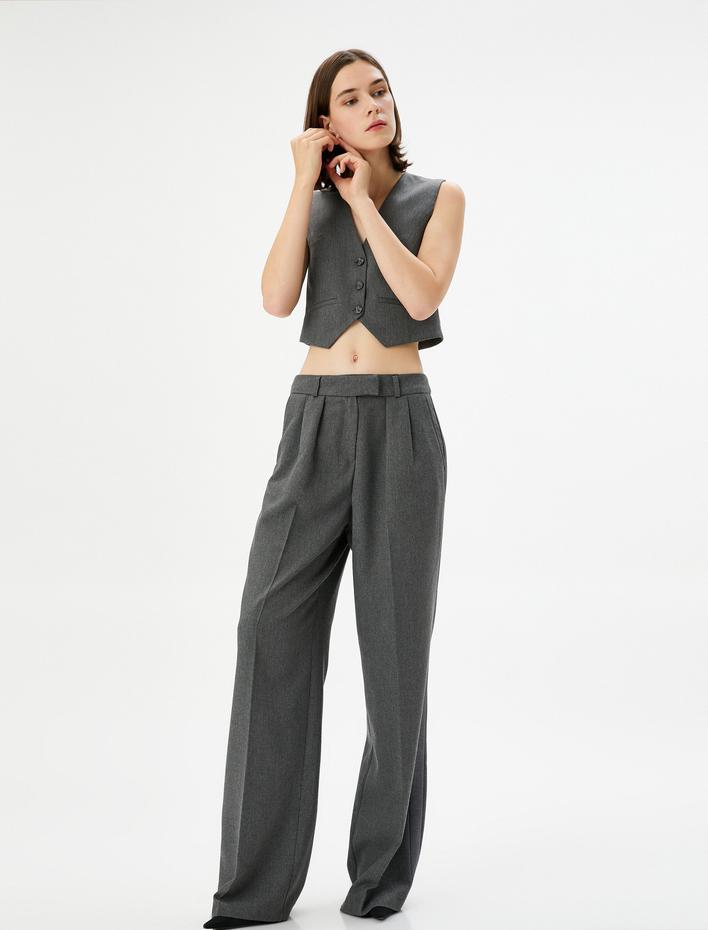  Palazzo Pantolon Bol Paça Normal Bel