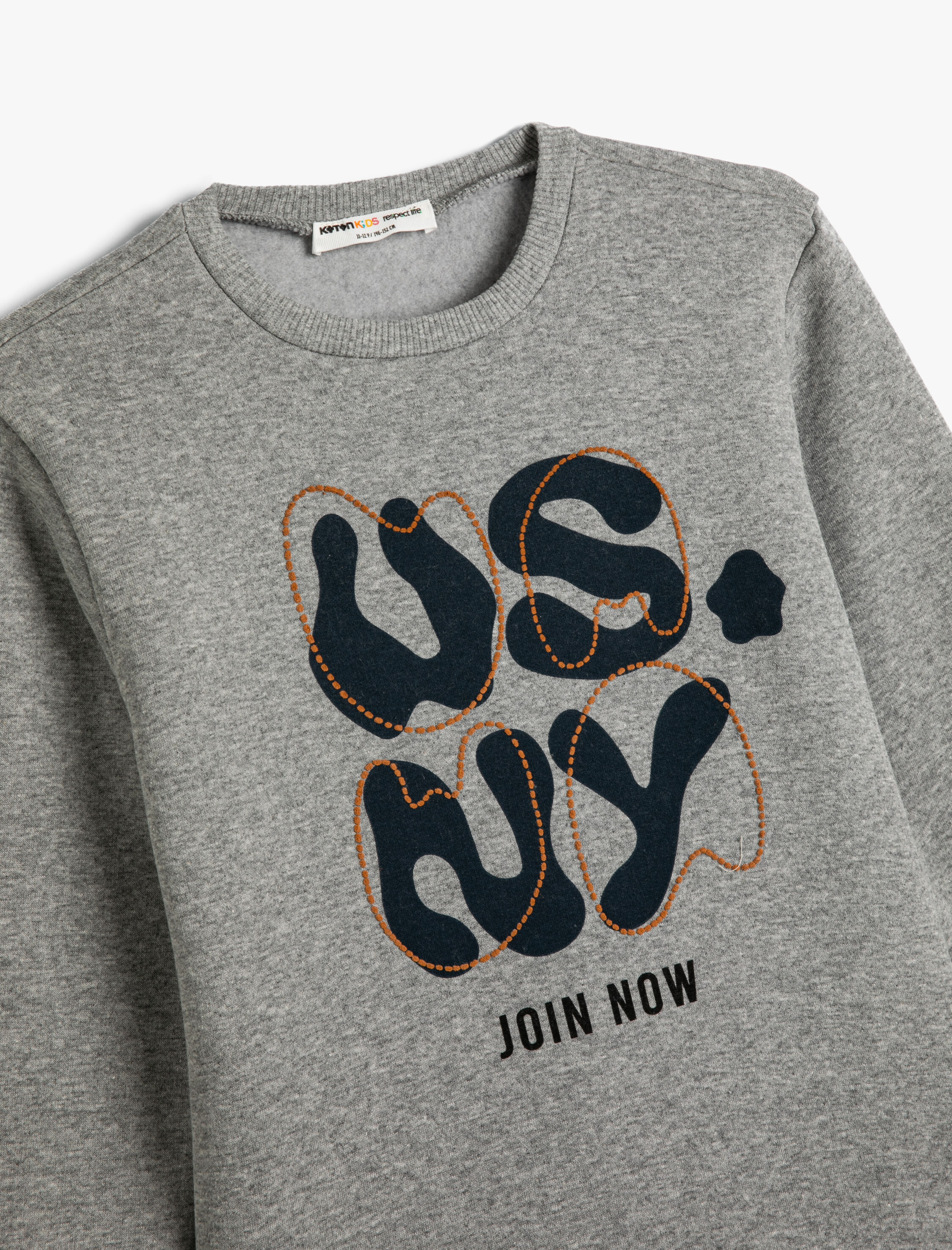  Erkek Çocuk Sweatshirt Uzun Kollu Bisiklet Yaka Şehir Temalı Şardonlu