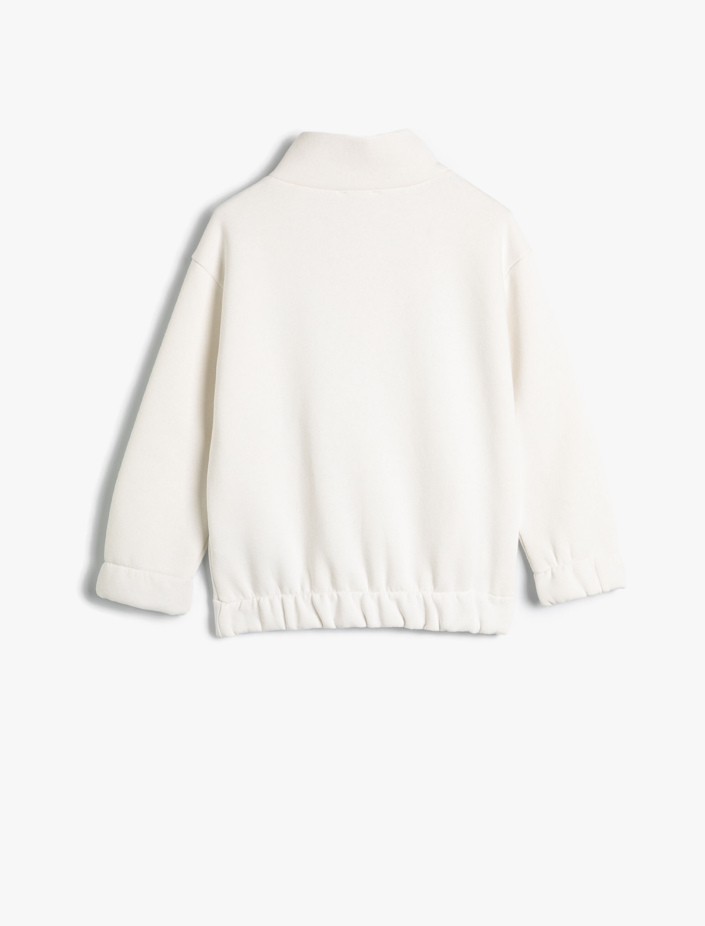  Kız Çocuk Sweatshirt Kayak Temalı Dik Yaka Uzun Kollu Şardonlu