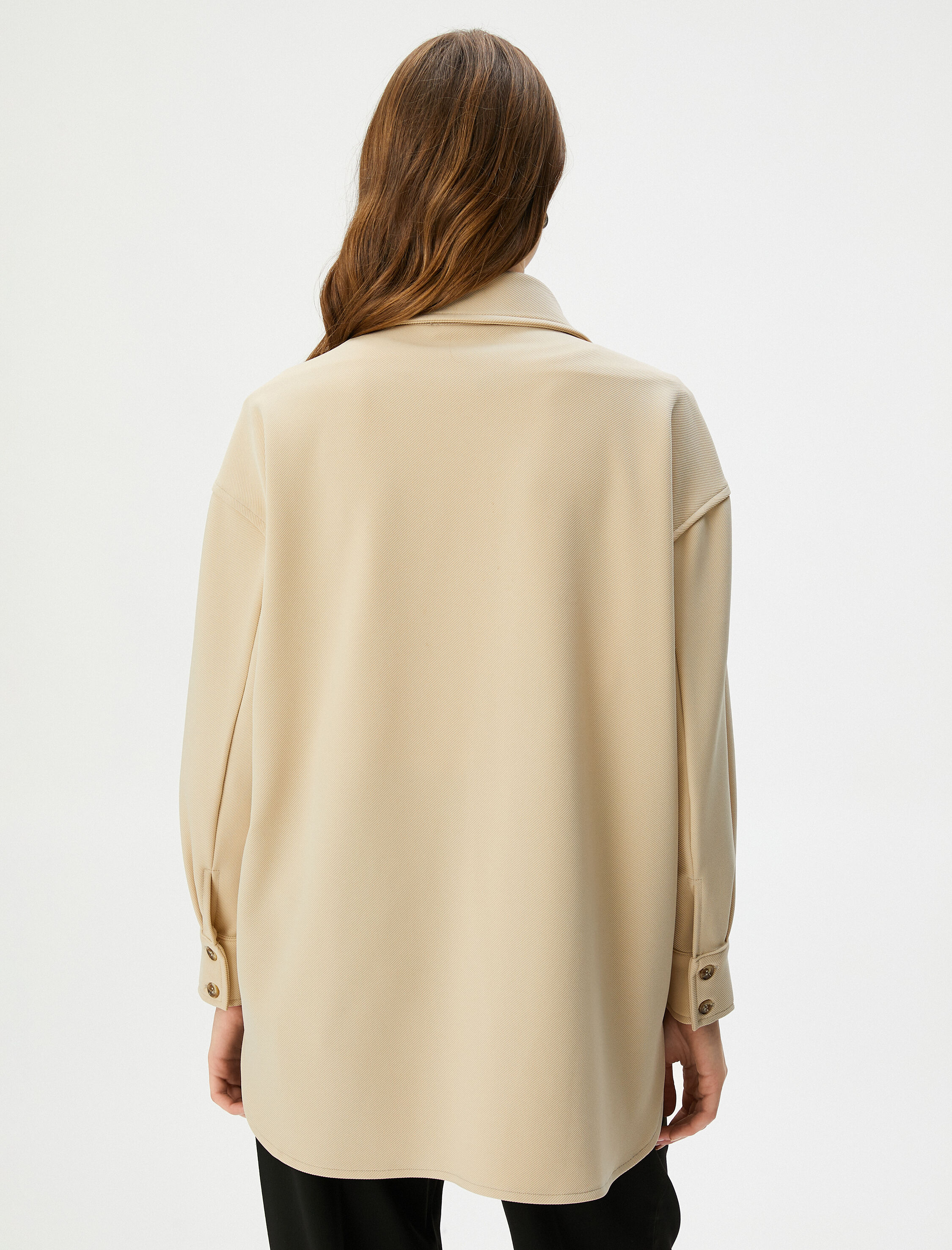   Gömlek Ceket Düğmeli Kapaklı Cepli