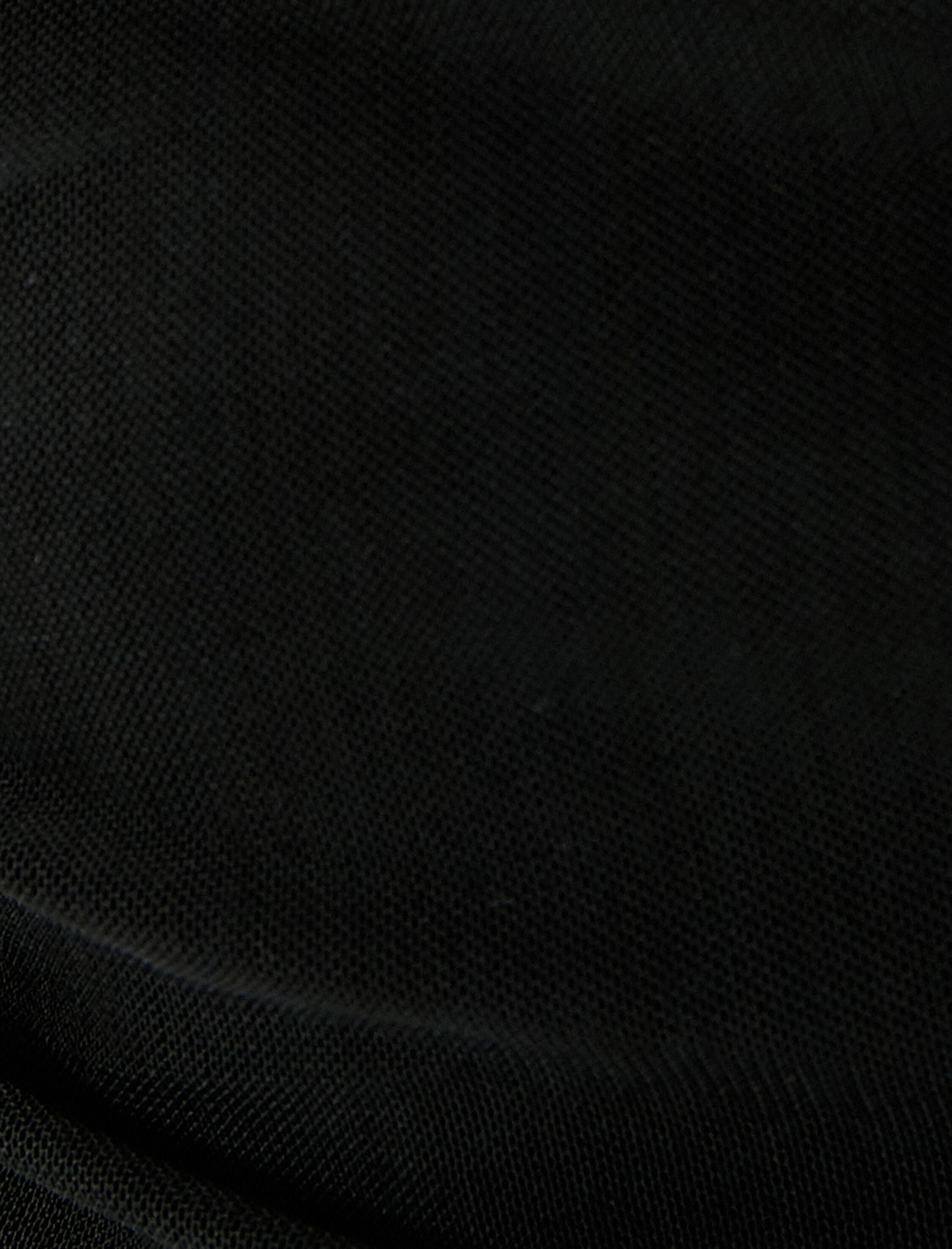   Tül Tişört Asimetrik Kesim Drape Detaylı Uzun Kollu Bisiklet Yaka