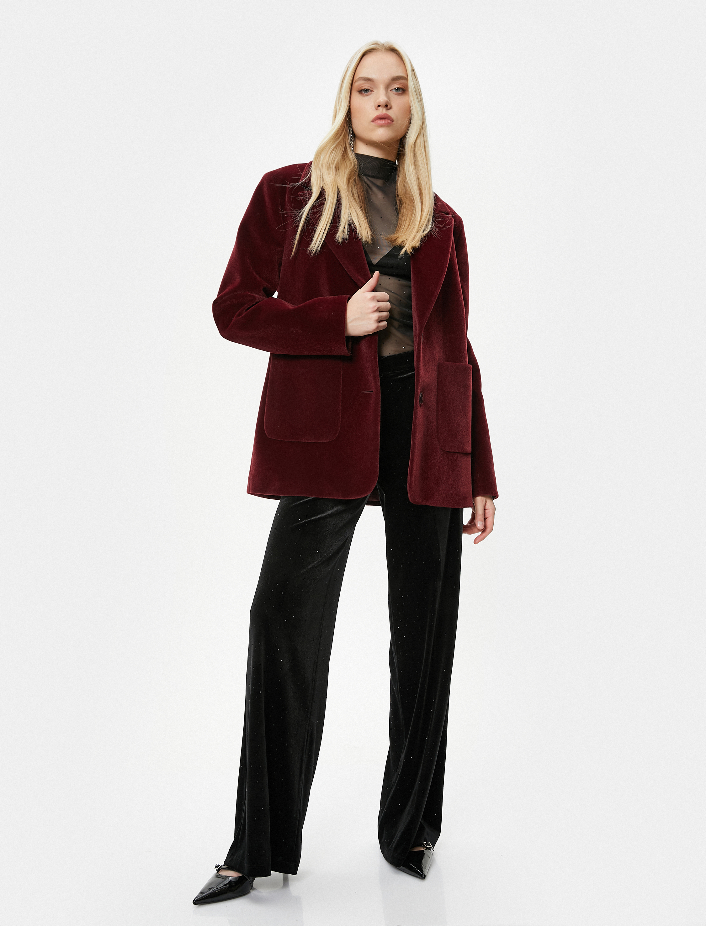   Melis Ağazat X Koton - Cep Detaylı Düğmeli Mont