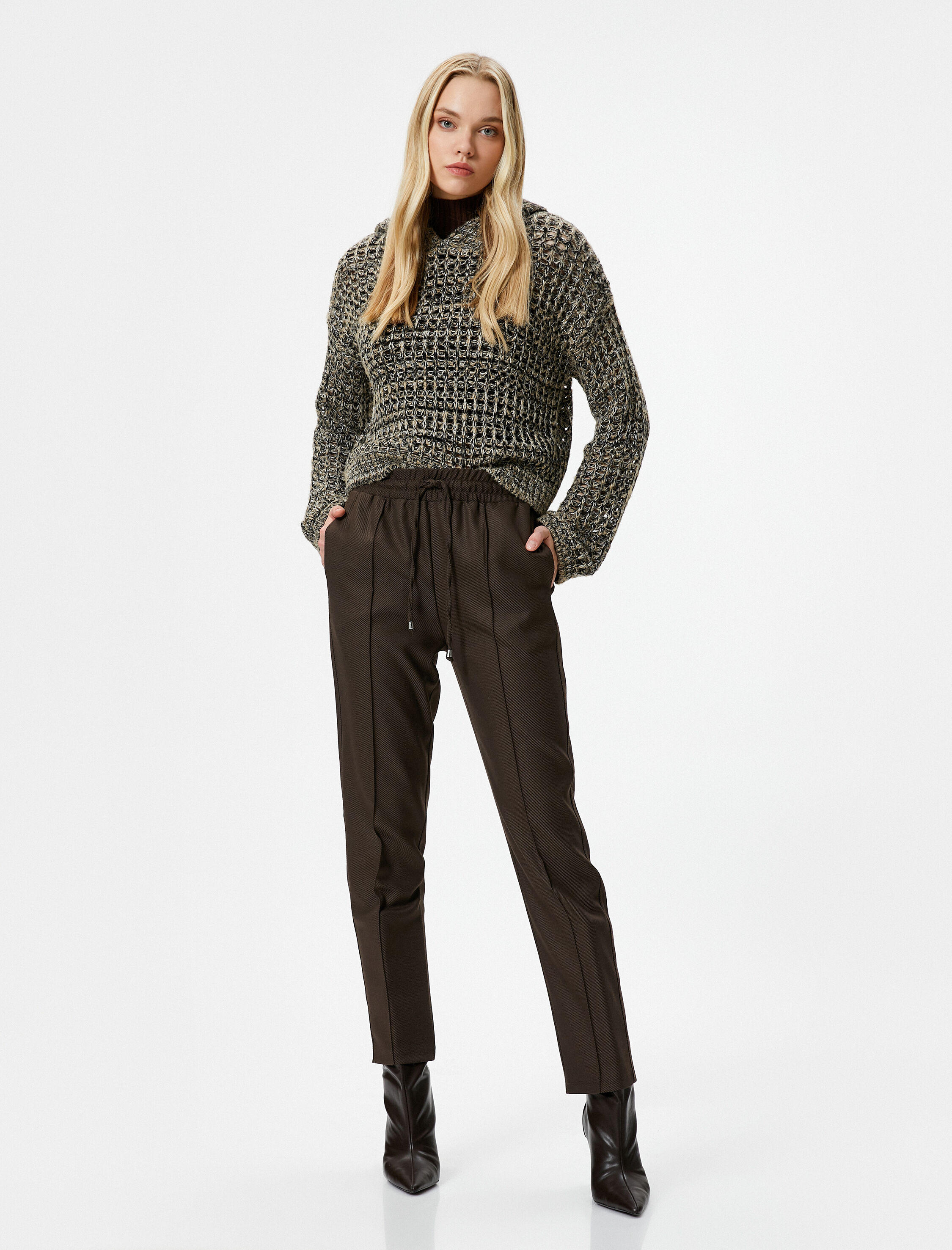  Koton X Selected by Şahika Ercümen - Beli Bağcıklı Havuç Pantolon