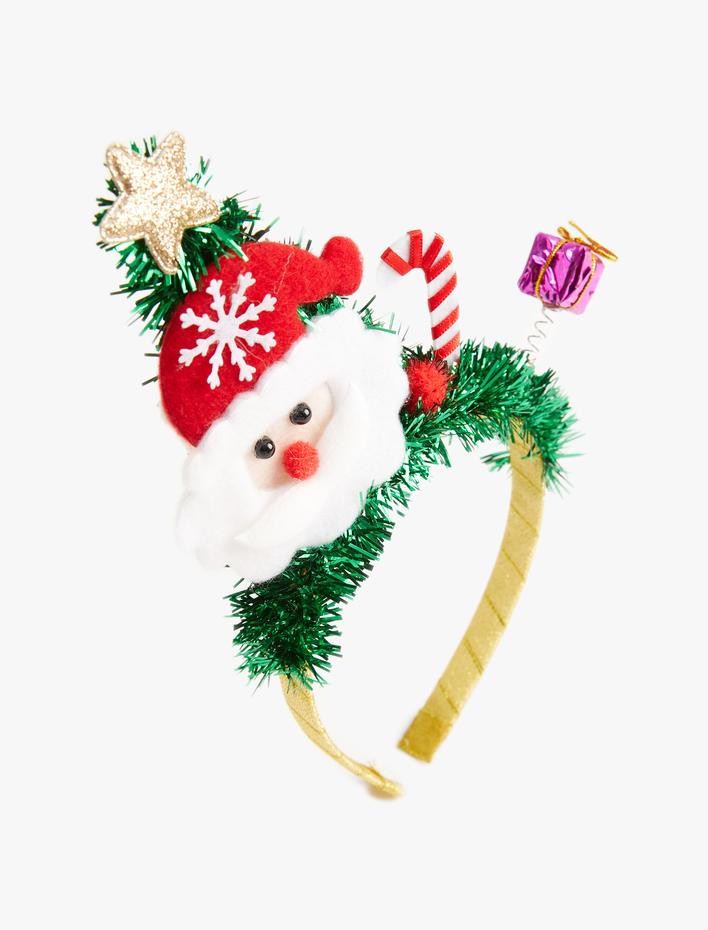 Kadın Yılbaşı Temalı Taç Noel Baba Figürlü