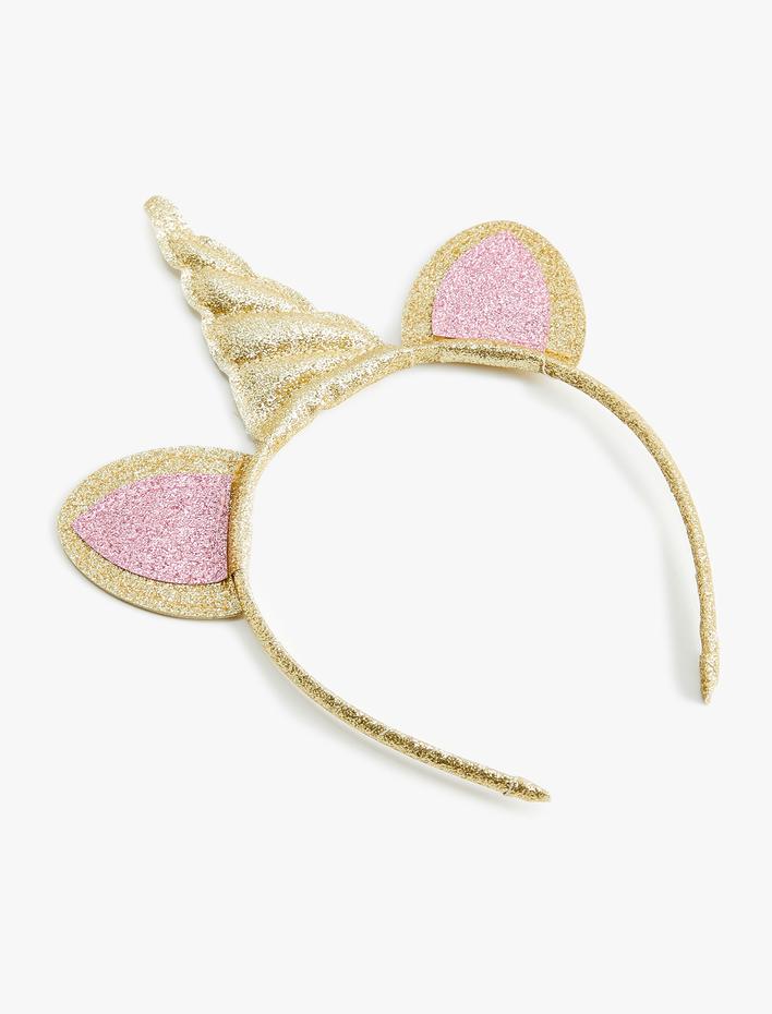 Kız Çocuk Yılbaşı Unicorn Taç Boynuz Detaylı Simli