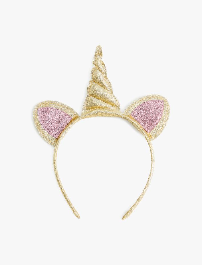 Kız Çocuk Yılbaşı Unicorn Taç Boynuz Detaylı Simli
