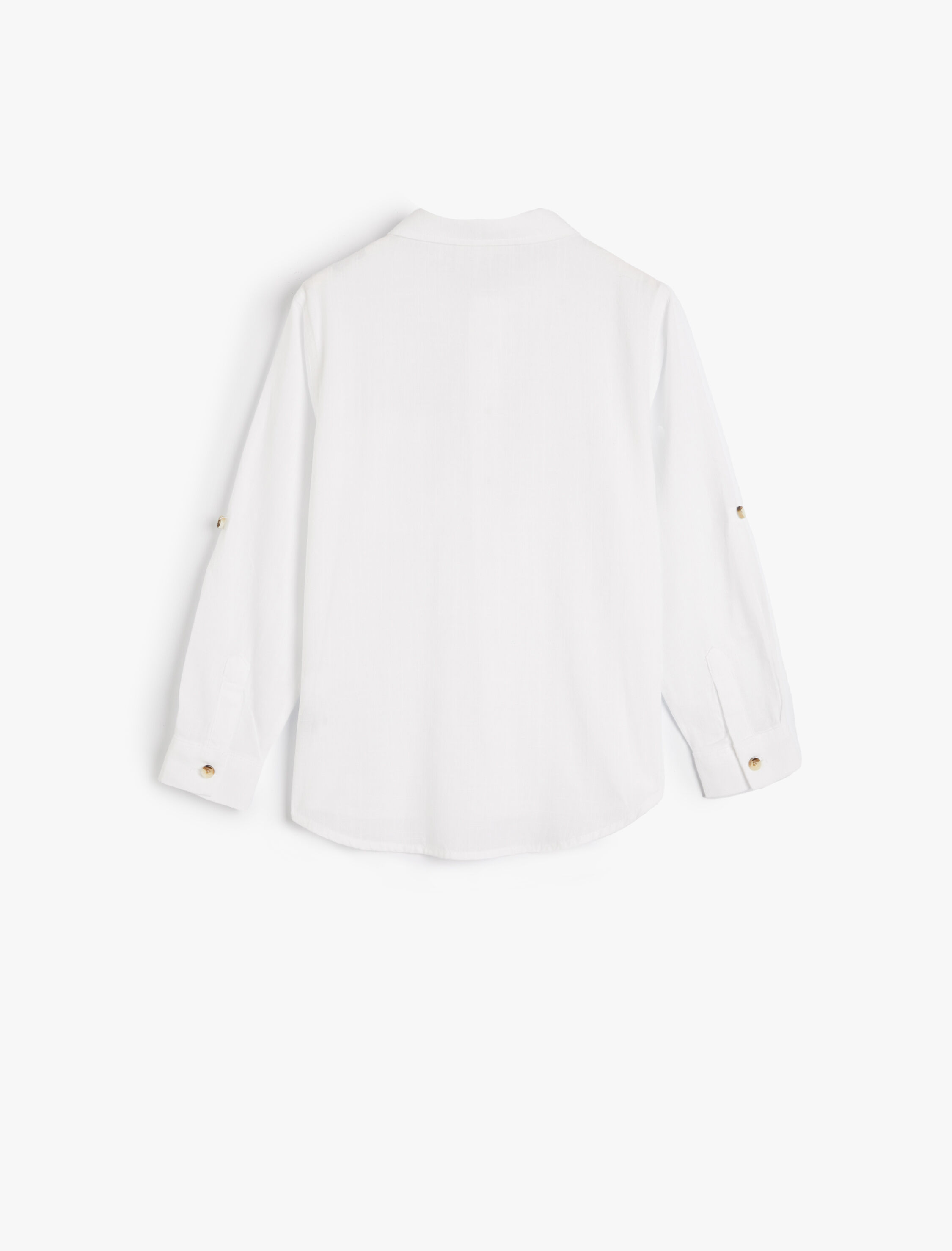  Erkek Çocuk Gömlek Uzun Kollu Cep Detaylı Klasik Yaka Pamuklu