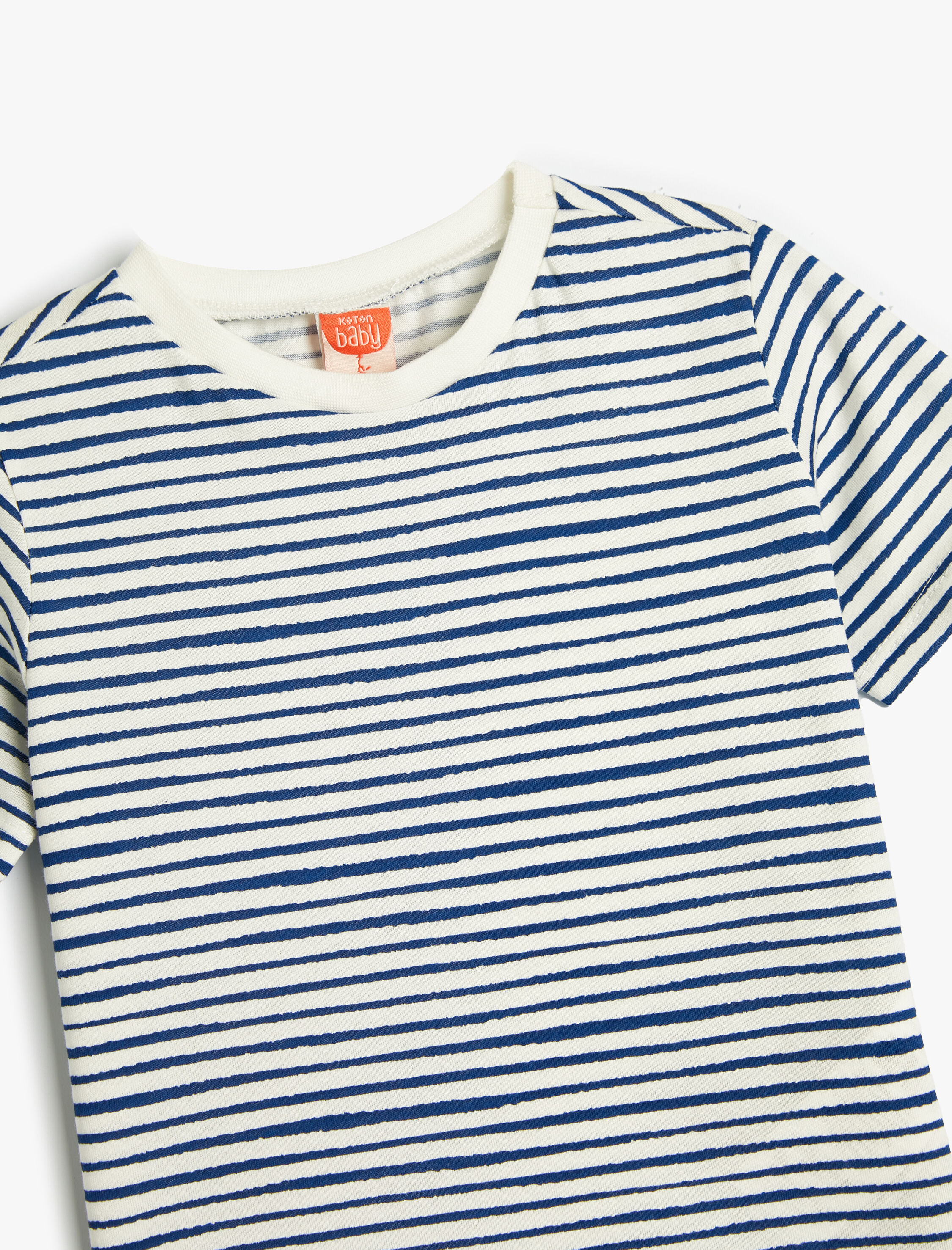  Erkek Bebek Pamuklu Tişört Kısa Kollu Bisiklet Yaka