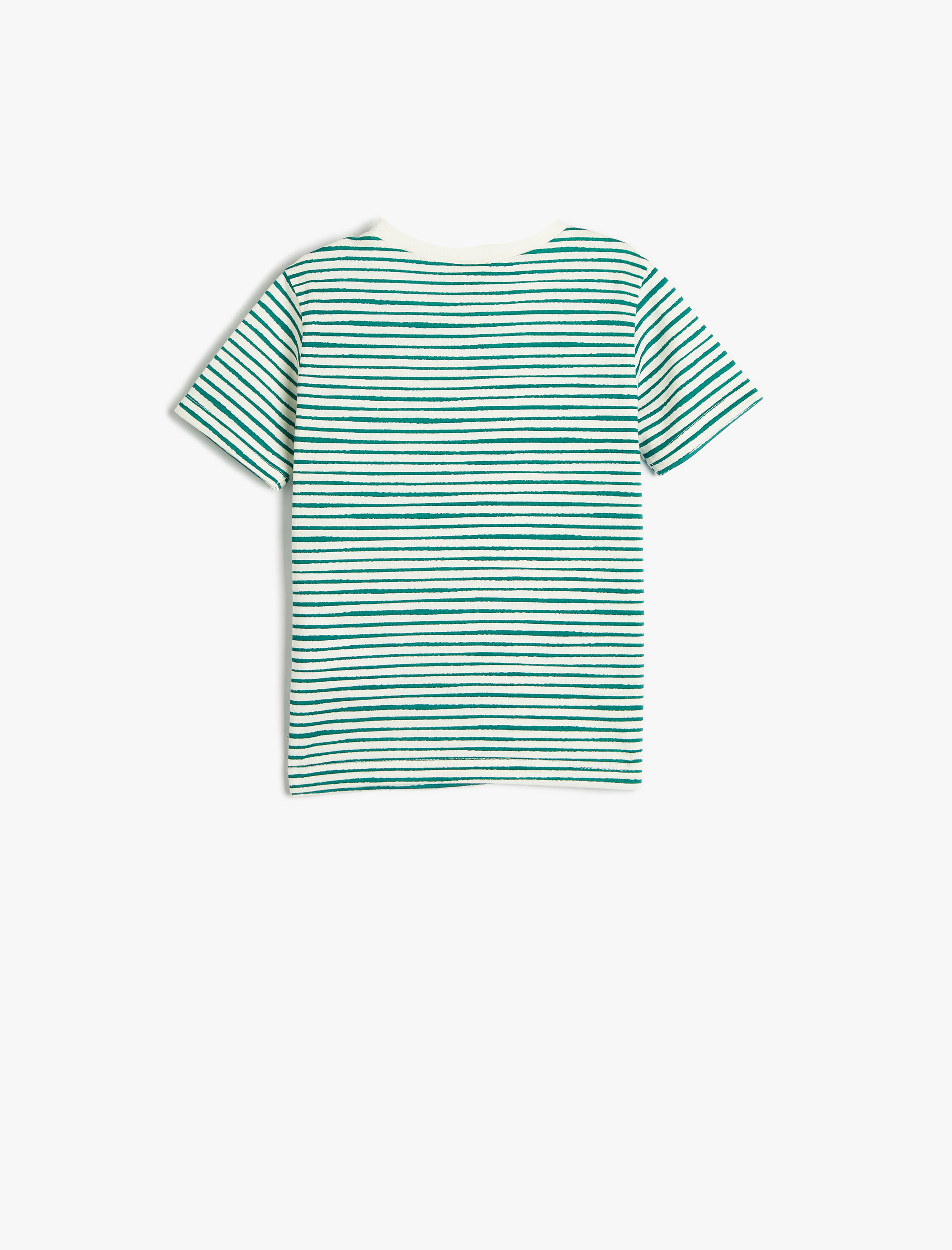 Erkek Bebek Pamuklu Tişört Kısa Kollu Bisiklet Yaka